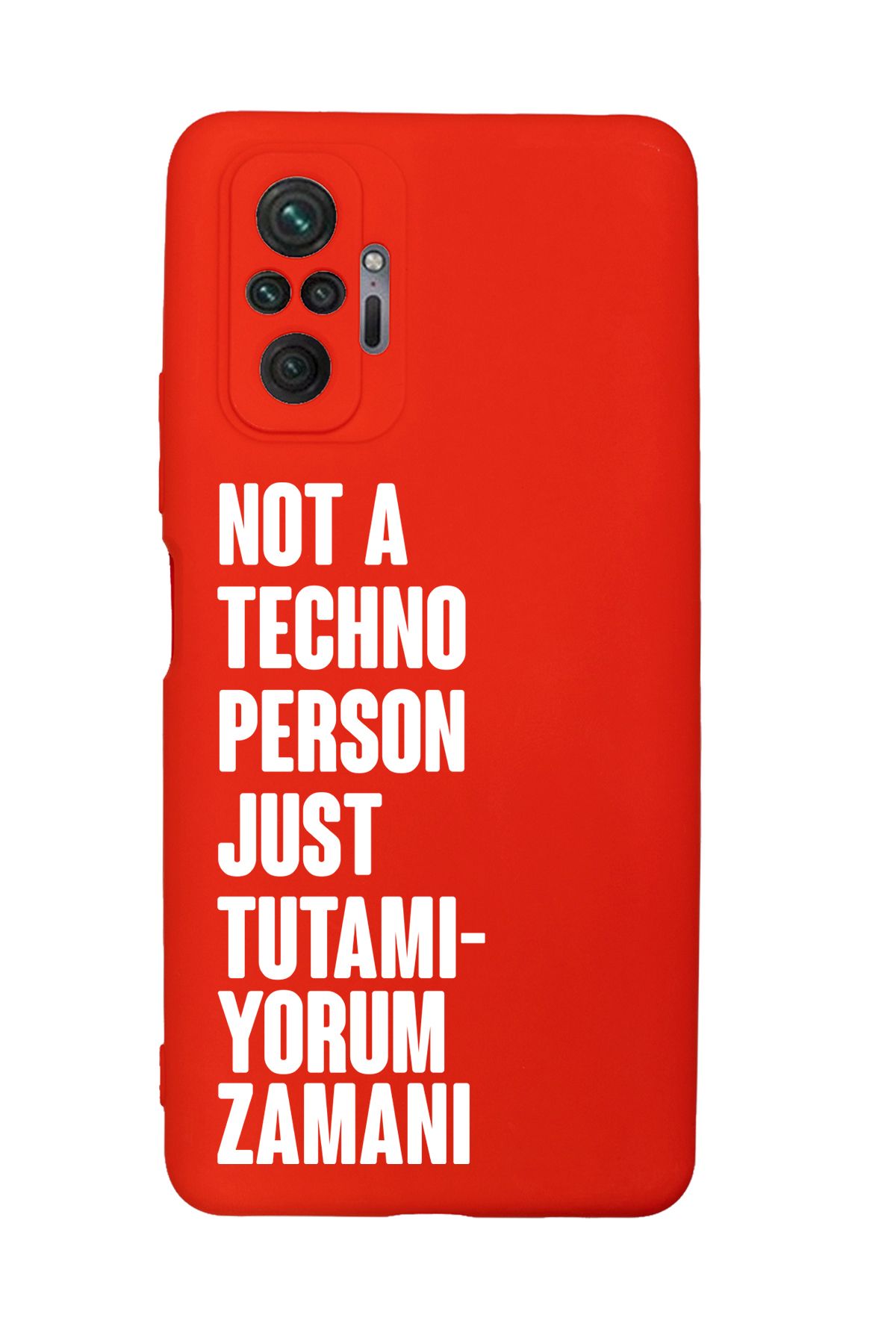 mooodcase Redmi Note 10 Pro Max Uyumlu Not Techno Person Just Tutamıyorum Zamanı Desenli Telefon Kılıfı
