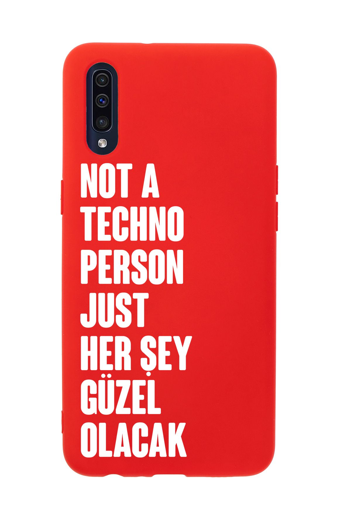 mooodcase Samsung A50 Uyumlu Not Techno Person Just Her Şey Güzel Olacak Desenli Telefon Kılıfı