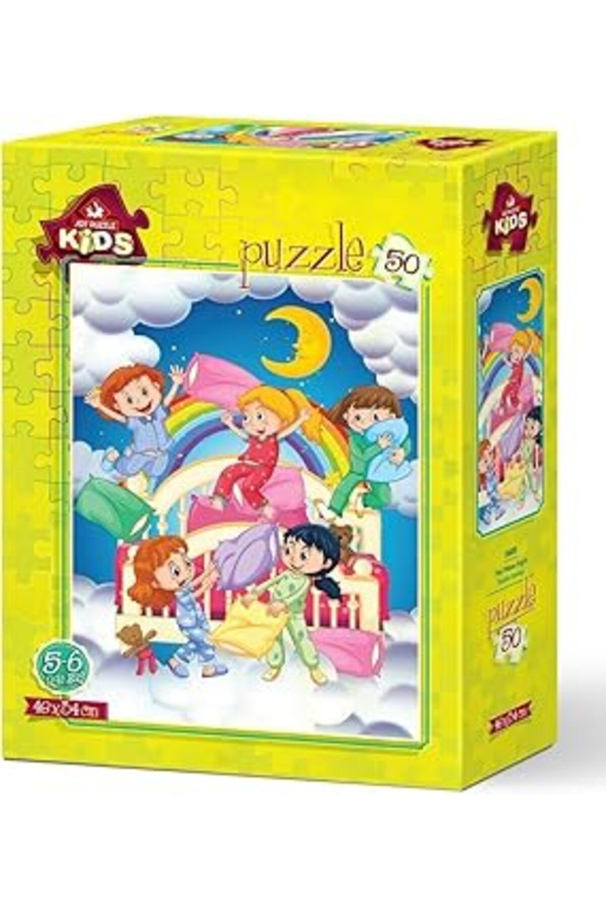 karadağsb Art Puzzle Yastık Savaşı 50 Parça Çocuk Puzzle