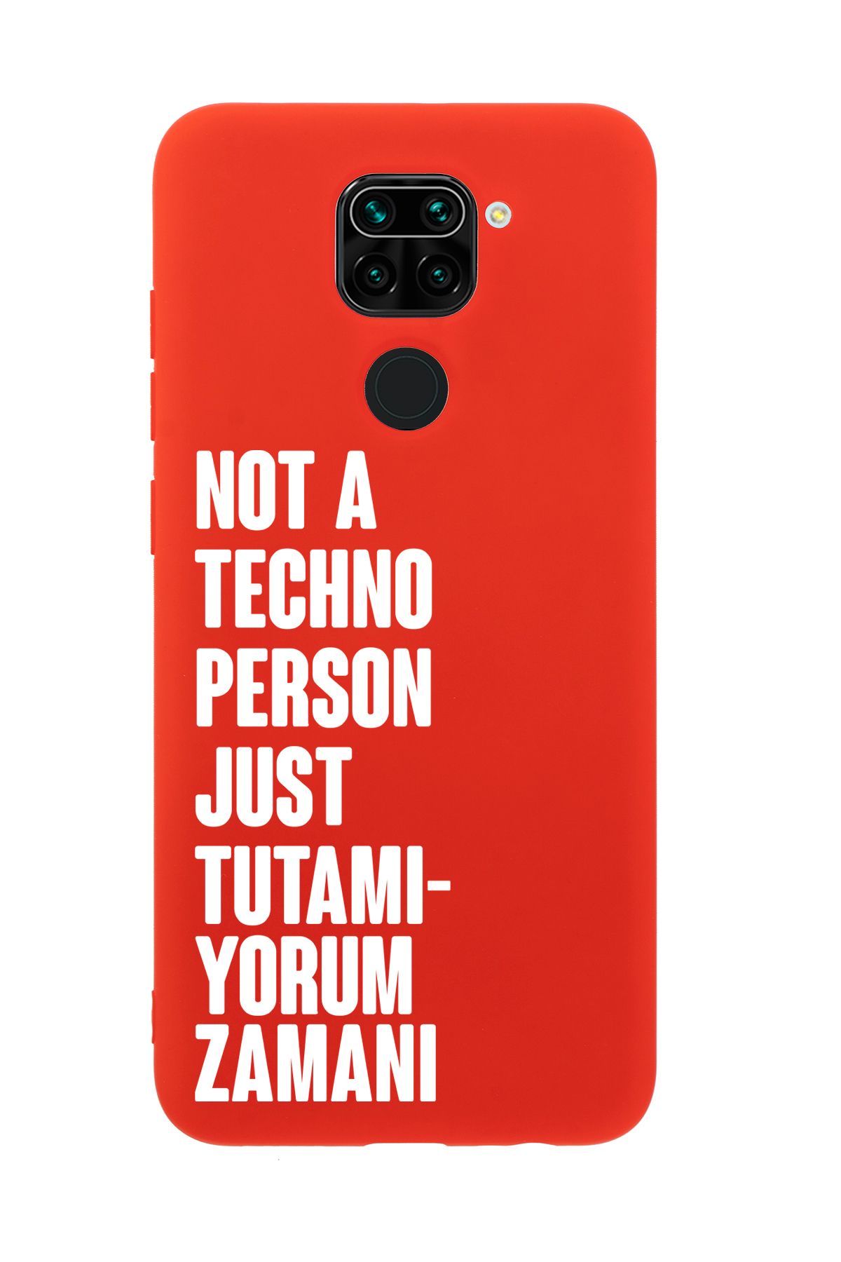 mooodcase Redmi Note 9 Uyumlu Not Techno Person Just Tutamıyorum Zamanı Desenli Telefon Kılıfı
