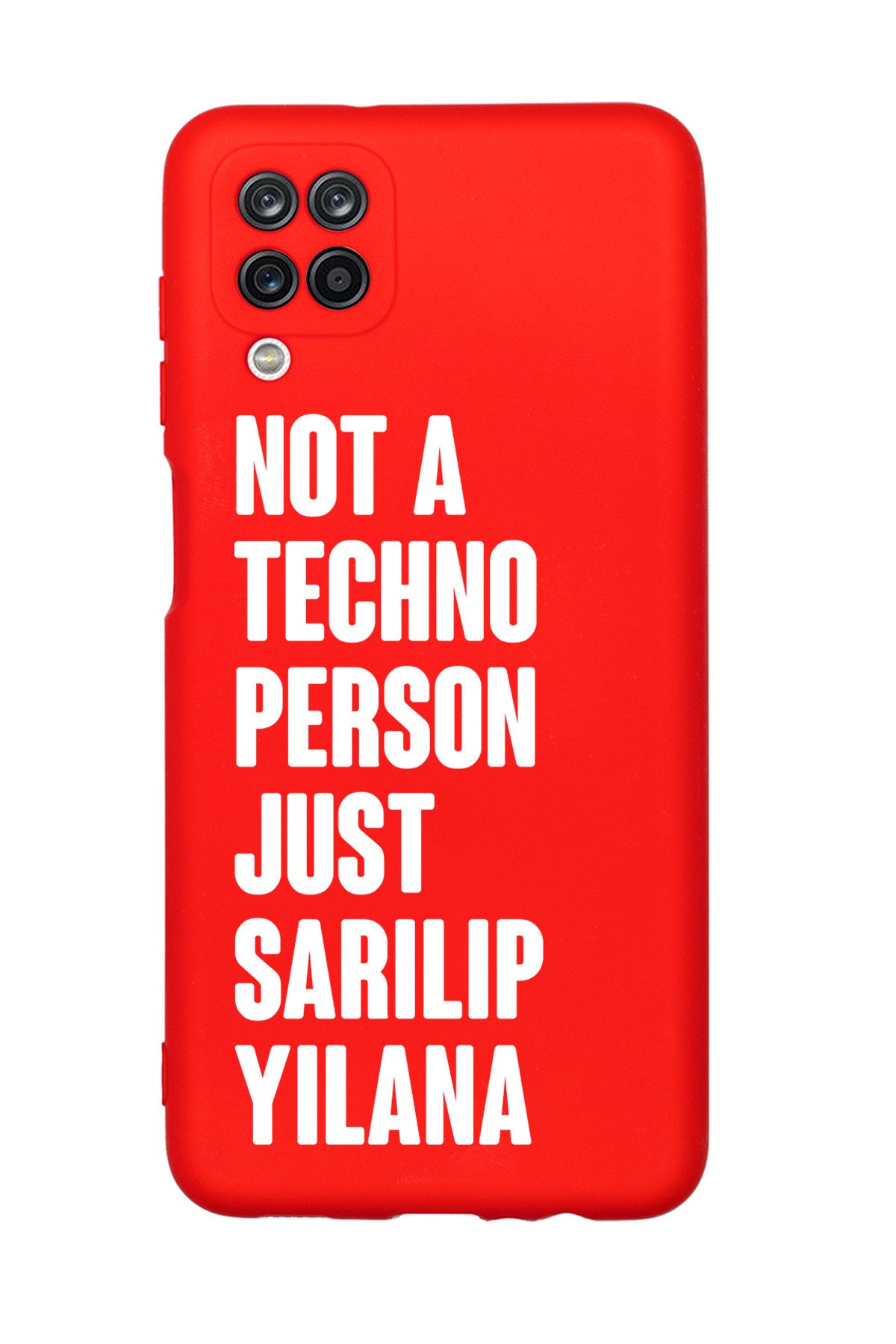 mooodcase Samsung A12 Uyumlu Not Techno Person Just Sarılıp Yılana Desenli Telefon Kılıfı