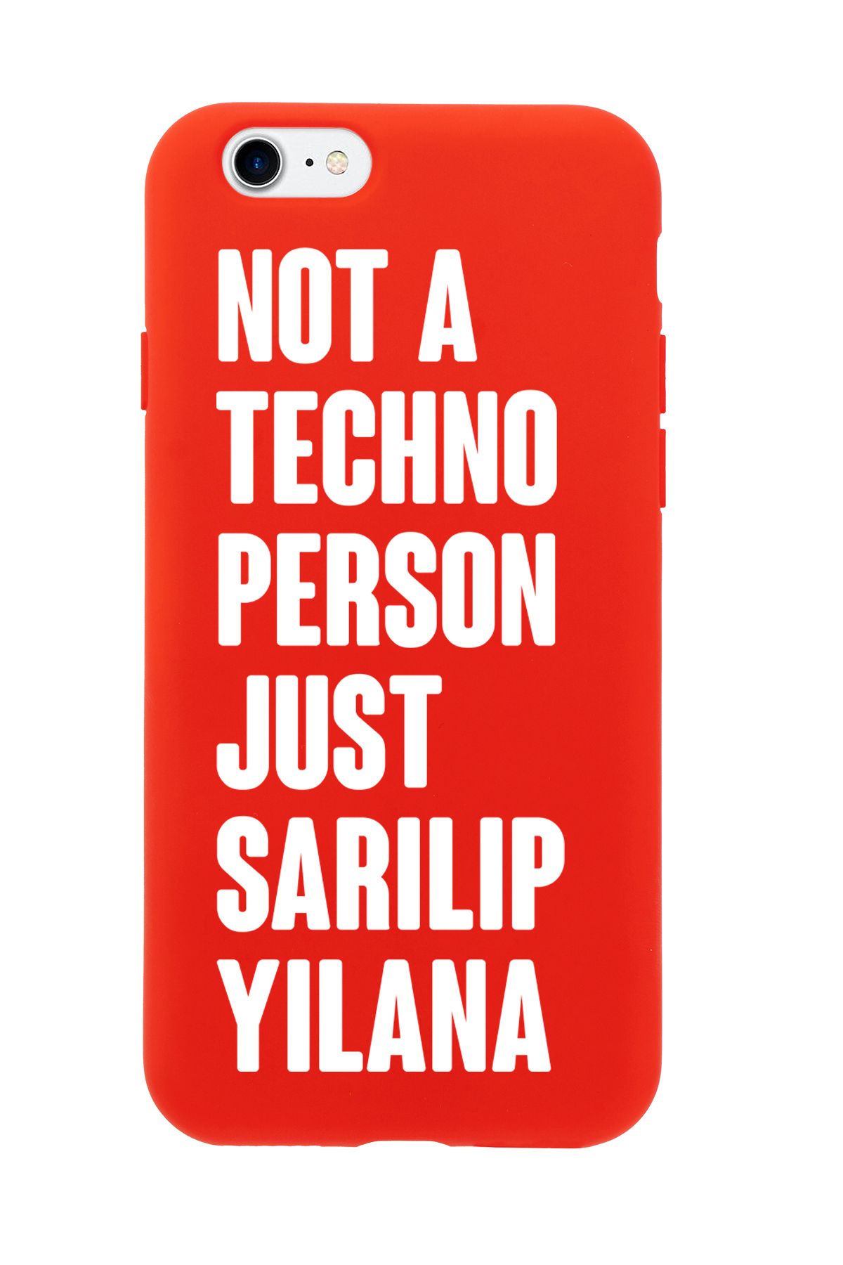 mooodcase iPhone 7 / 8 / SE Uyumlu Not Techno Person Just Sarılıp Yılana Desenli Telefon Kılıfı
