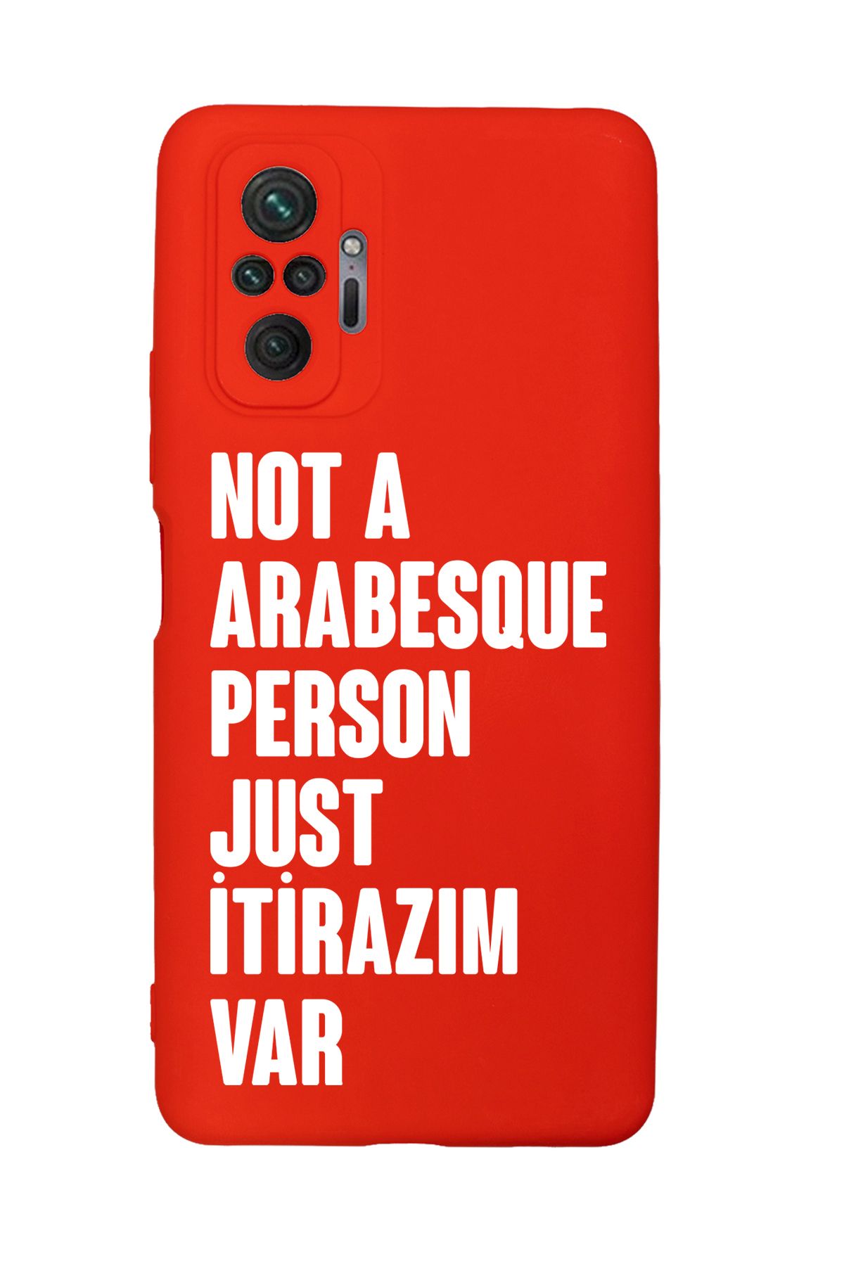 mooodcase Redmi Note 10 Pro Uyumlu Not Arabesque Person Just İtirazım Var Desenli Telefon Kılıfı