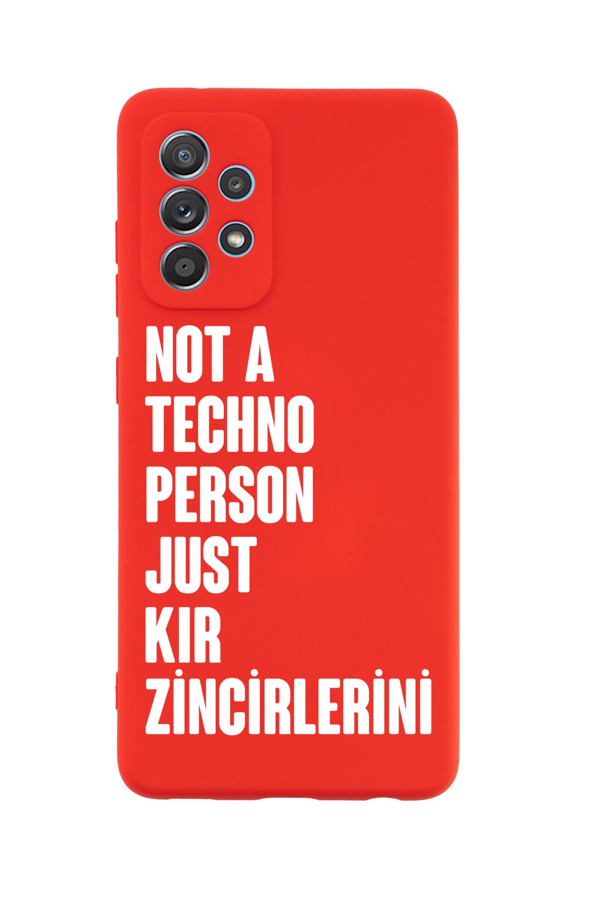 mooodcase Samsung A52 Uyumlu Not Techno Person Just Kır Zincirlerini Desenli Telefon Kılıfı