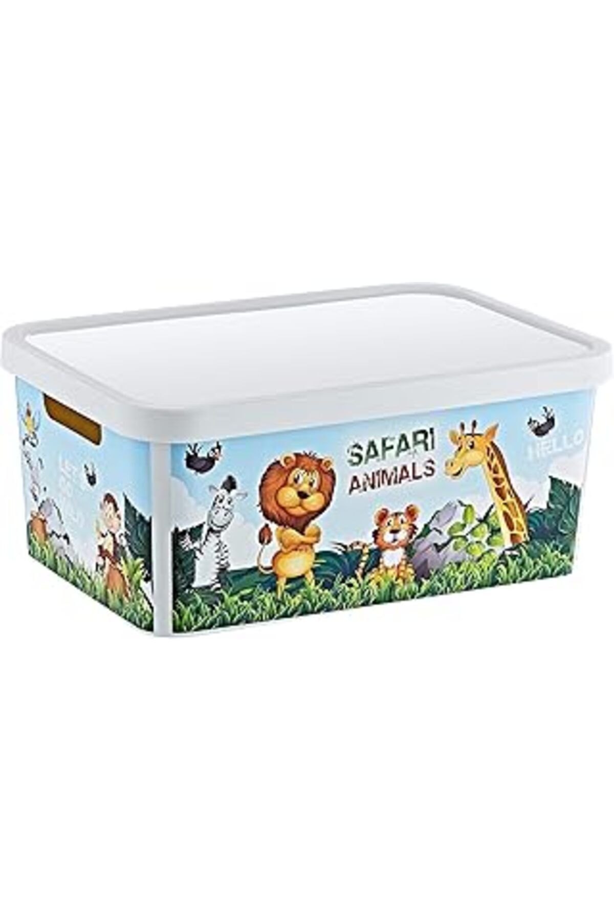 karadağsb Smartware Stafi Desenli Çok Amaçlı Kapaklı Kutu Safari 4,5 Lt - Safari, Çok Amaçlı Kapaklı Kutu, E