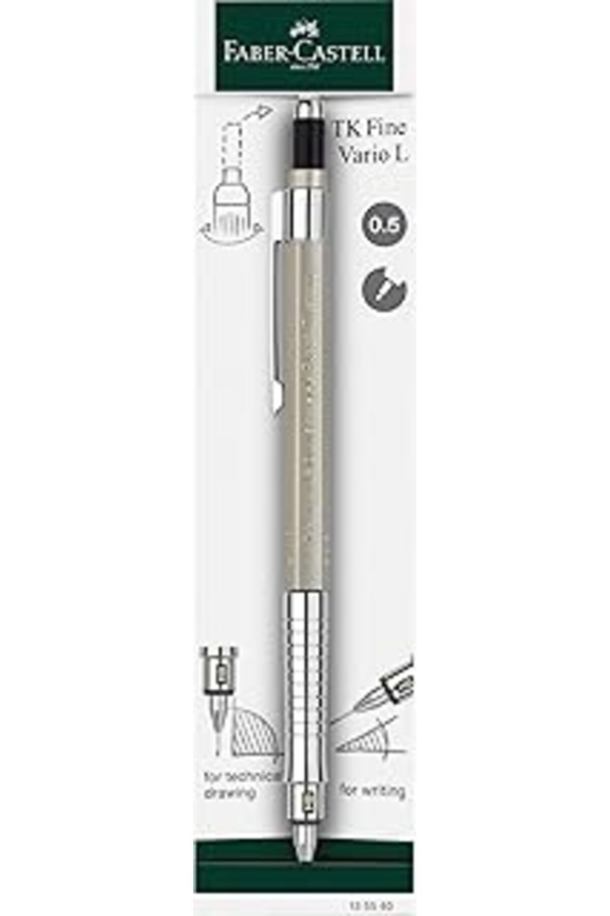 Pazarcan Faber-Castell 135540 - Versatil Kalem Tk-Fine Vario L 0,5 Mm, Şampanya Altın, Yumuşak/Sert Mekanizm