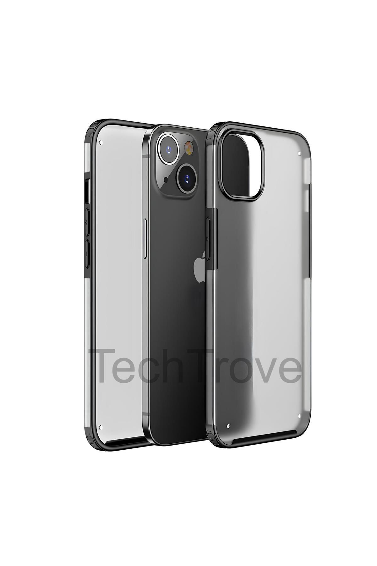 TechTrove Apple iPhone 13 Mini Kılıf Extra Korumalı Arkası Şeffaf Slikon Kapak