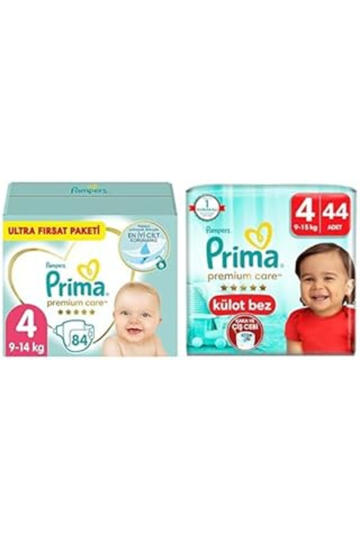 Genel Markalar Bebek Bezi Premium Care 4 Beden 84 Adet Maxi Fırsat Paketi & Bebek Bezi Premium Care Külot Bez 4 Nu