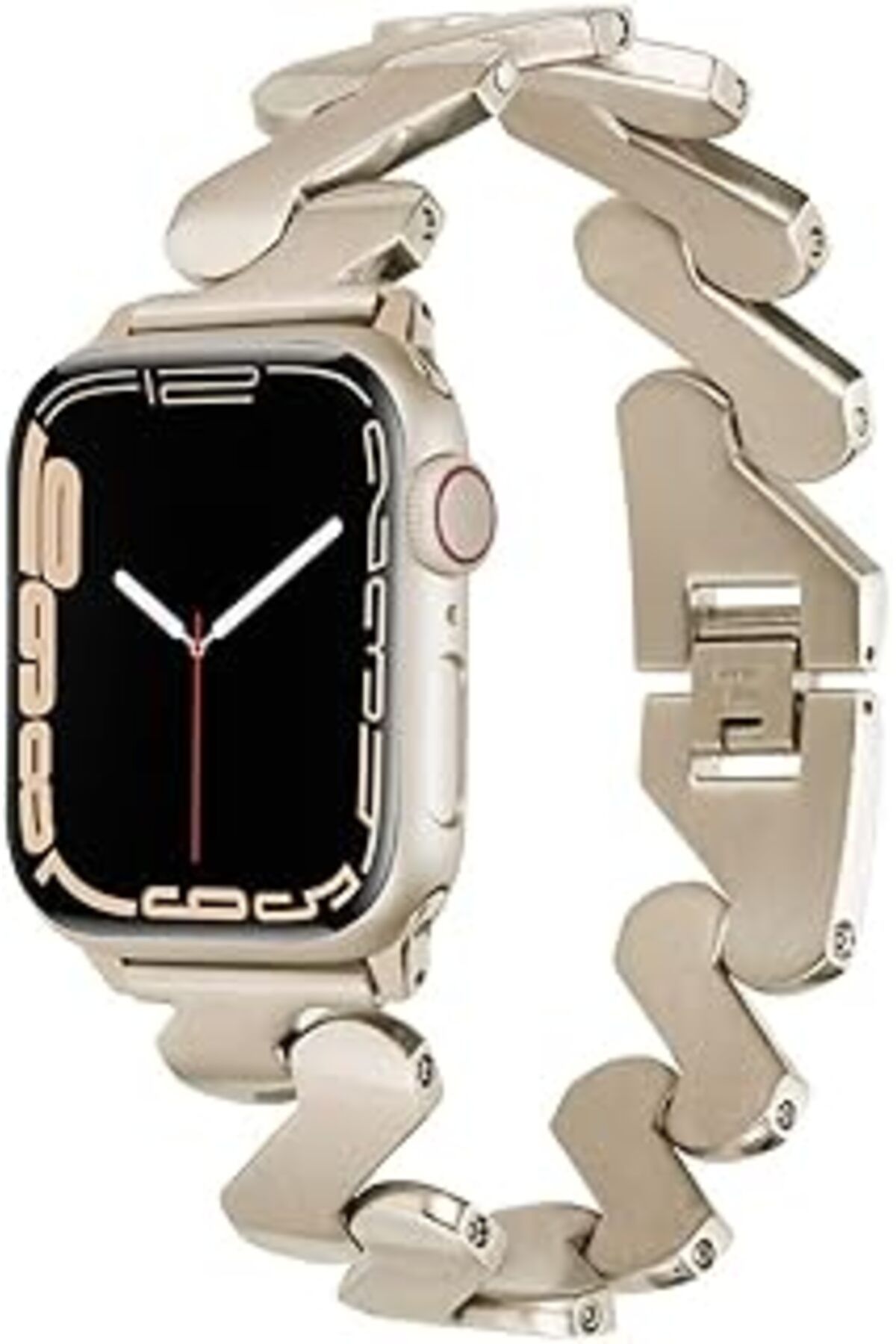 karadağsb Zore Apple İle Uyumlu Watch Ultra 42/44/49Mm Kordon Krd-80 Metal Strap Kayış Starlight