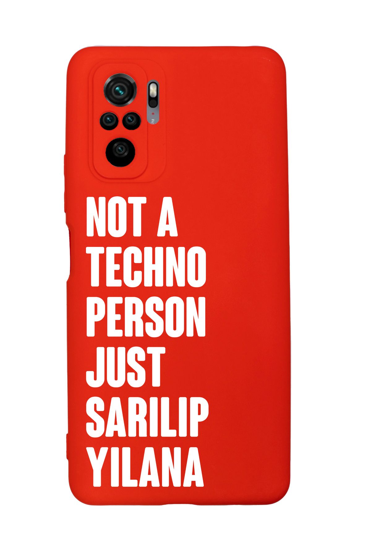 mooodcase Redmi Note 10 / 10s Uyumlu Not Techno Person Just Sarılıp Yılana Desenli Telefon Kılıfı