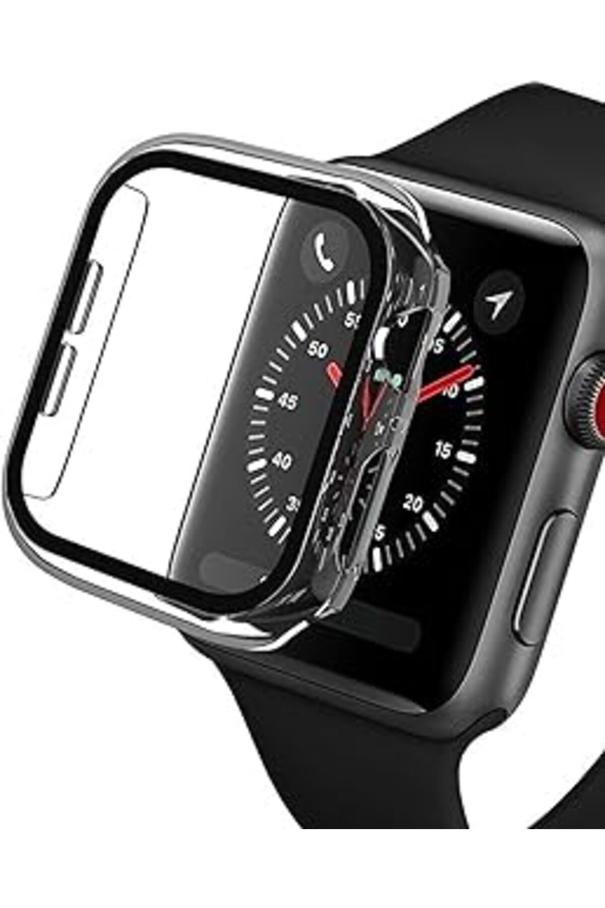 karadağsb Mcstorey Apple Watch Seri 38Mm /40Mm /41Mm Ile Uyumlu Kasa Ve Ekran Koruyucu Kılıf Temperli Cam 360