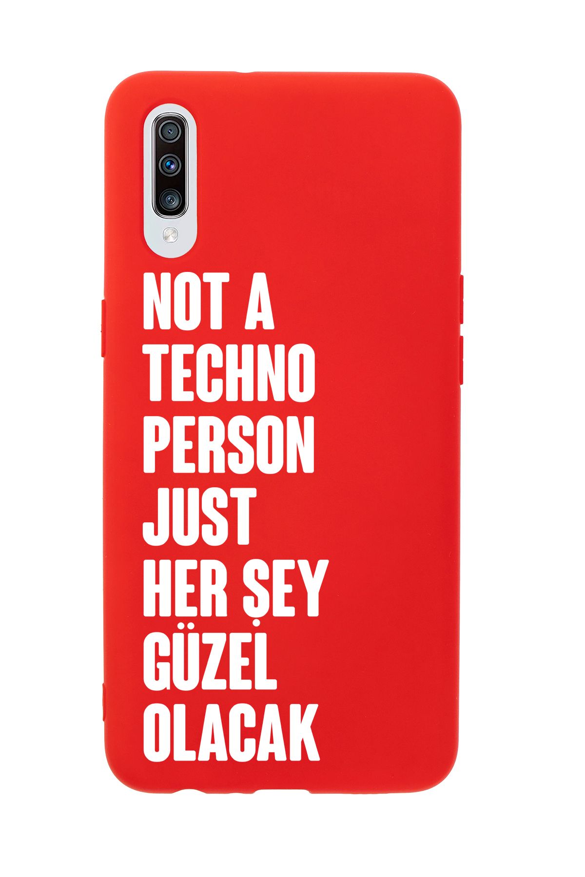 mooodcase Samsung A70 Uyumlu Not Techno Person Just Her Şey Güzel Olacak Desenli Telefon Kılıfı