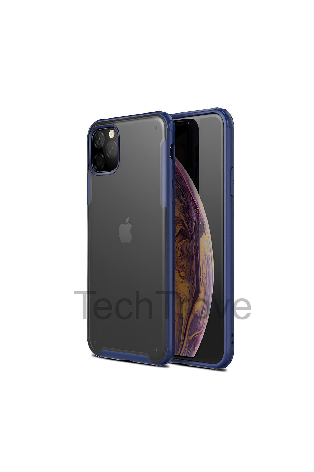 TechTrove Apple iPhone 11 Pro Kılıf Extra Korumalı Arkası Şeffaf Slikon Kapak