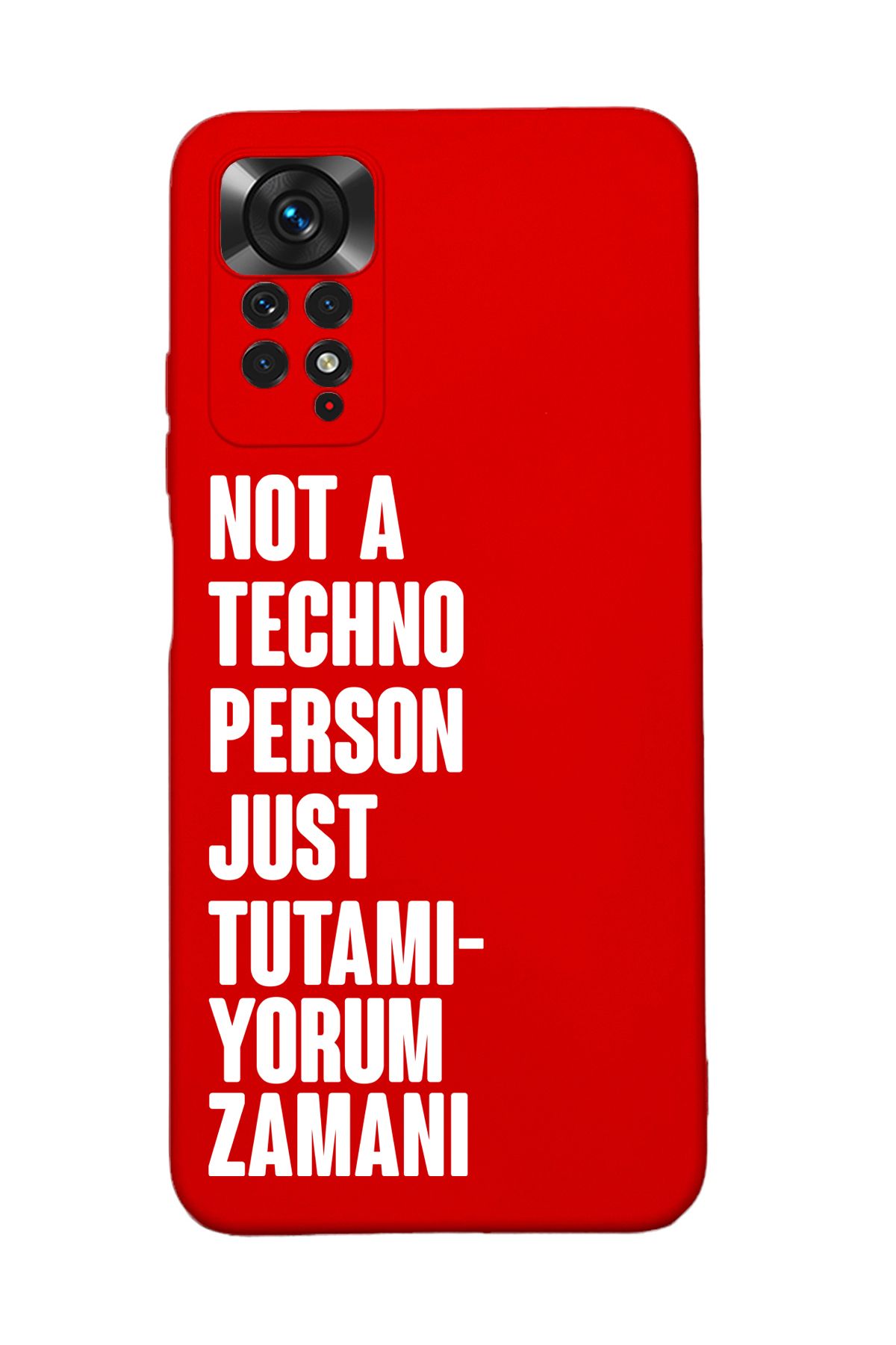 mooodcase Redmi Note 12 Pro Uyumlu Not Techno Person Just Tutamıyorum Zamanı Desenli Telefon Kılıfı