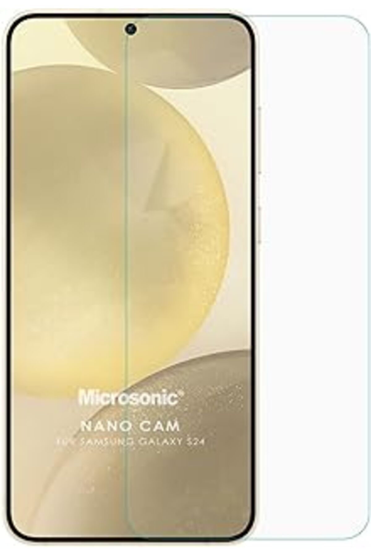 Pazarcan Microsonic Samsung Galaxy S24 Nano Glass Cam Ekran Koruyucu [Galaxy S24 Ile Uyumlu Ekran Koruyucu -