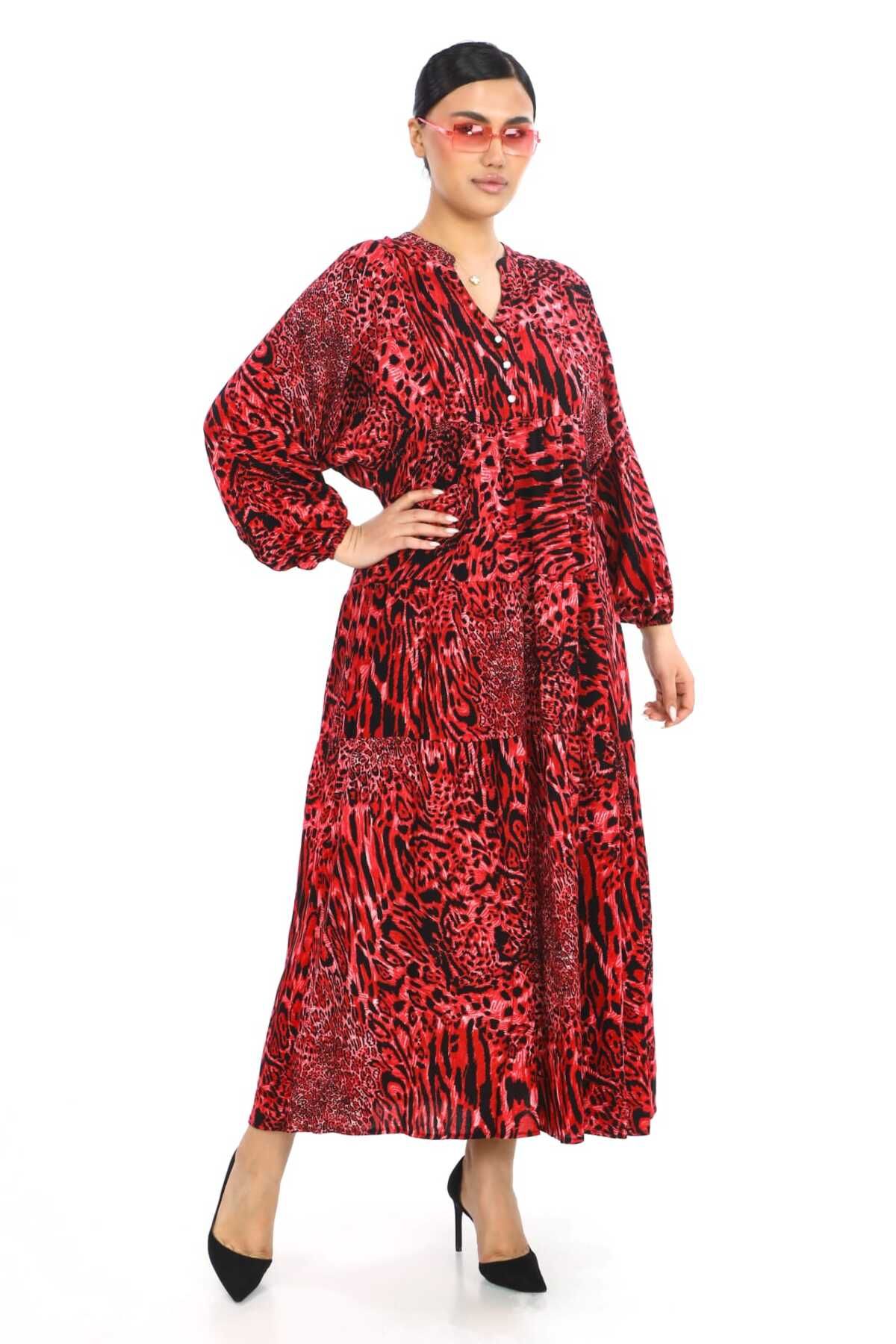Sevimli Butik YARIM DÜĞMELİ ELBİSE