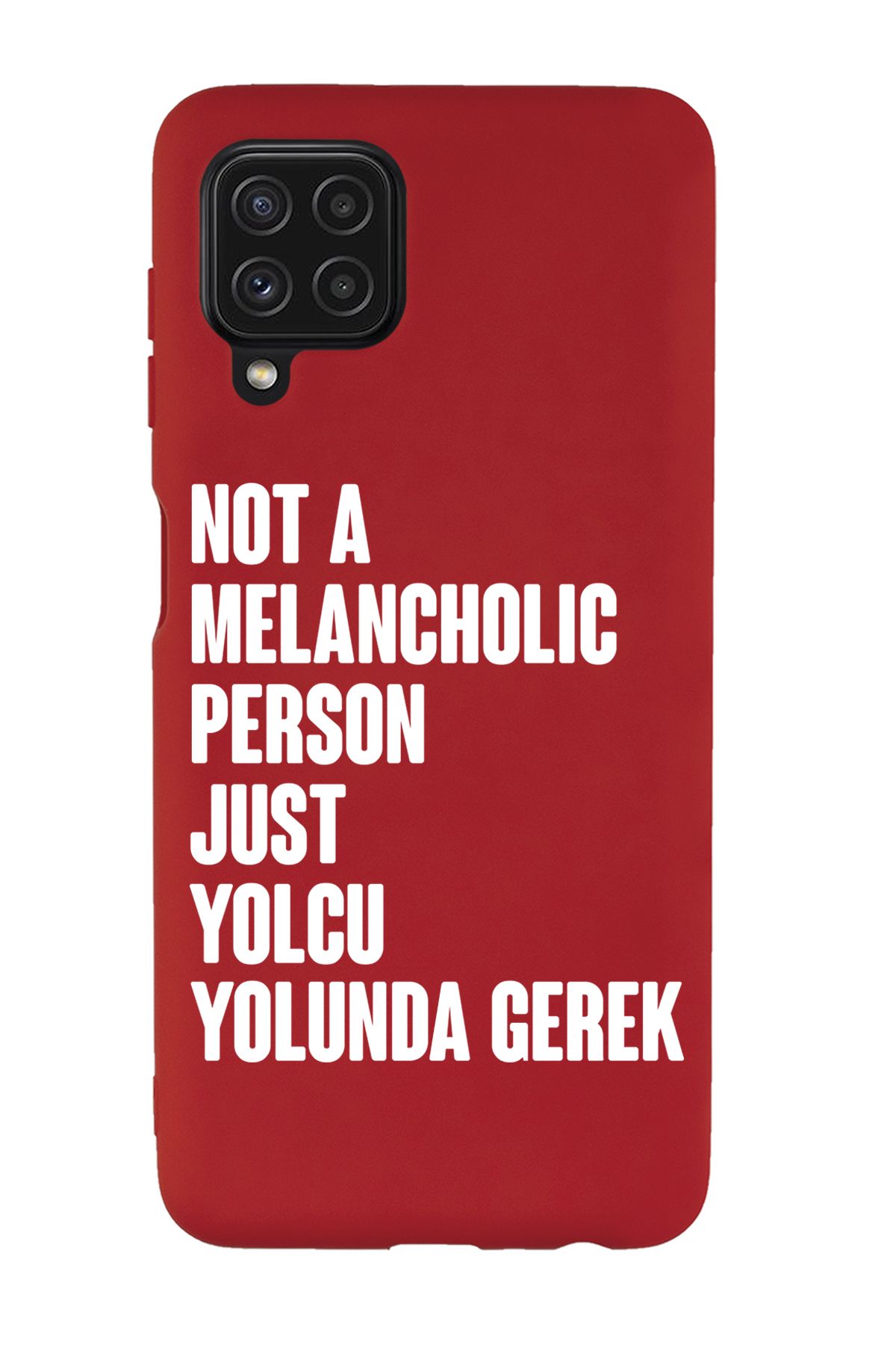 mooodcase Samsung M22 Uyumlu Not Melancholic Person Just Yolcu Yolunda Desenli Telefon Kılıfı
