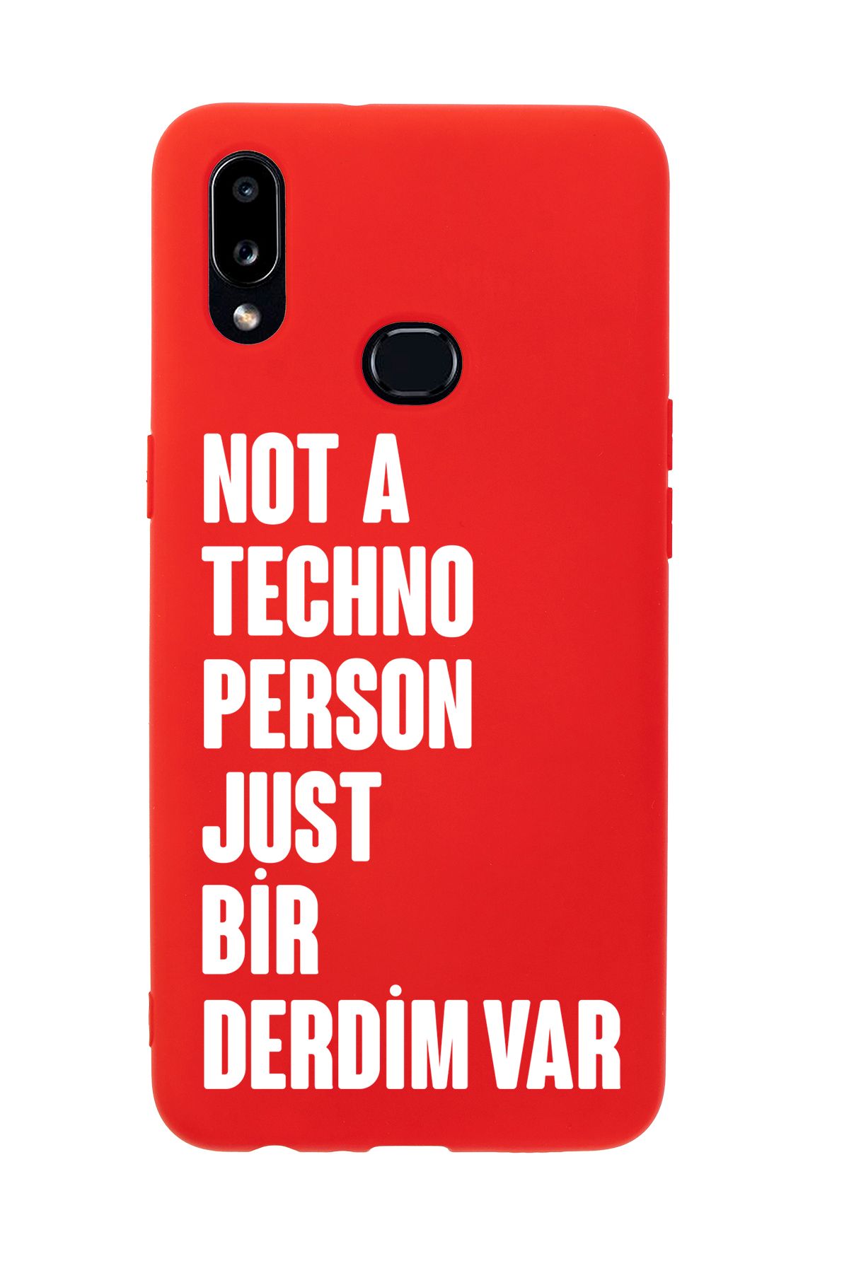 mooodcase Samsung A10s Uyumlu Not Techno Person Just Bir Derdim Var Desenli Telefon Kılıfı