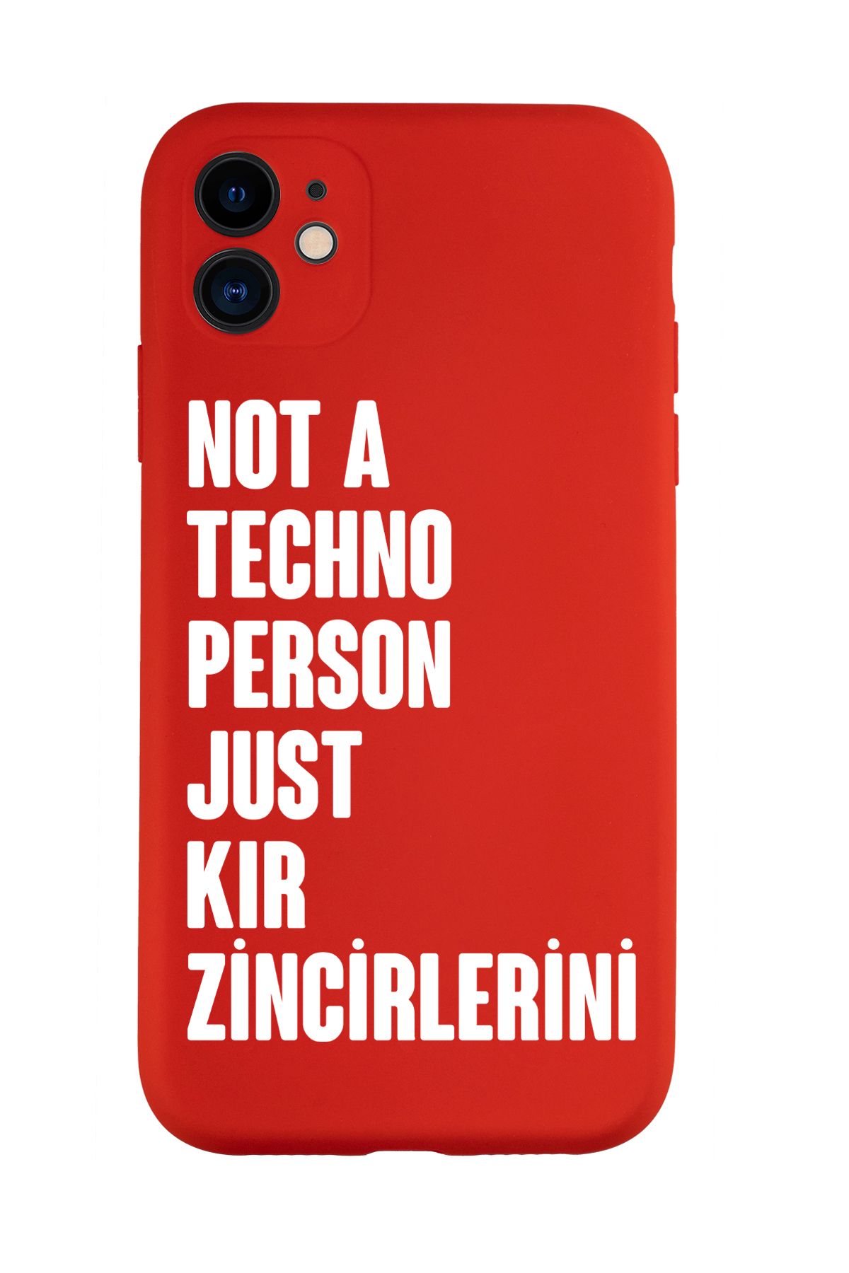 mooodcase iPhone 11 Uyumlu Not Techno Person Just Kır Zincirlerini Desenli Telefon Kılıfı