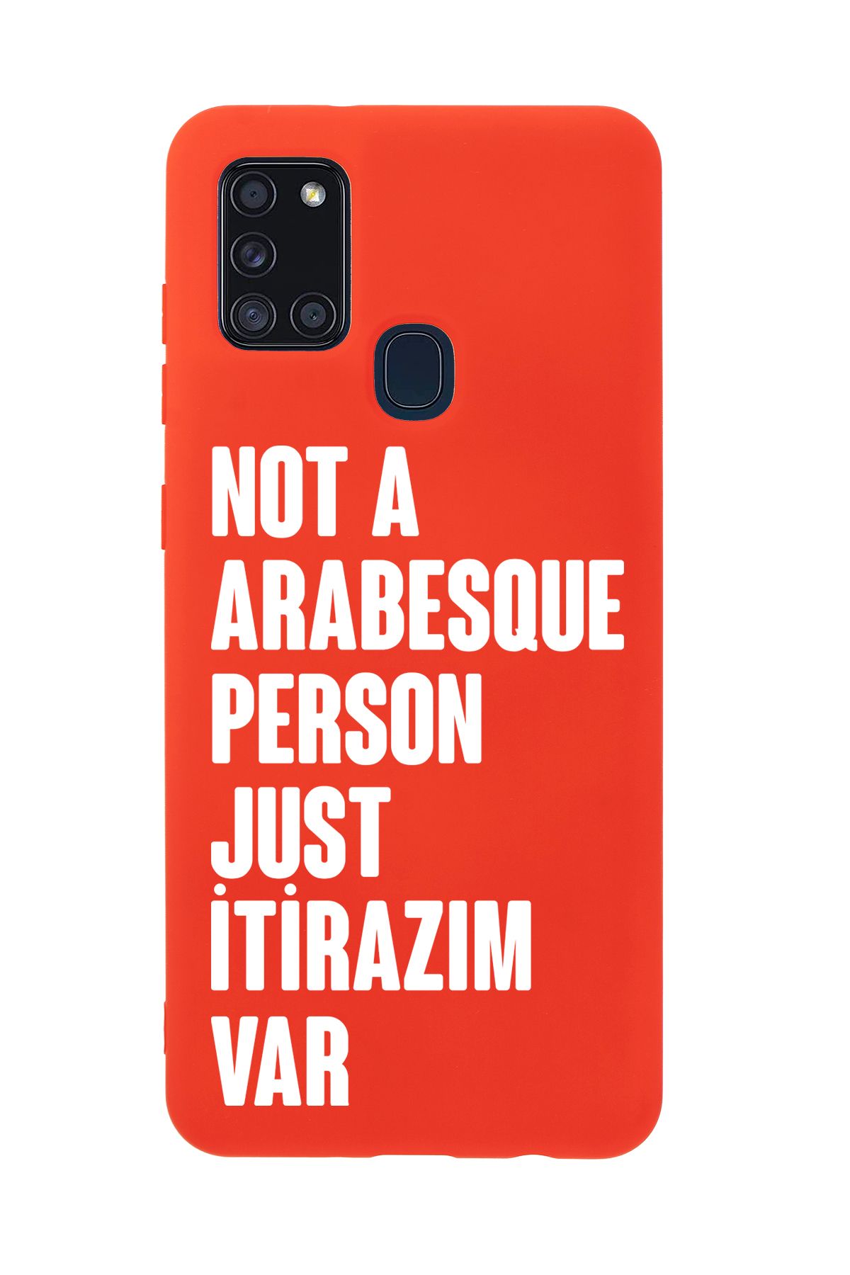 mooodcase Samsung A21s Uyumlu Not Arabesque Person Just İtirazım Var Desenli Telefon Kılıfı