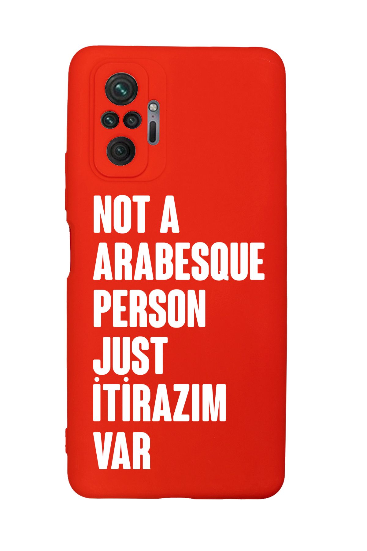 mooodcase Redmi Note 10 Pro Max Uyumlu Not Arabesque Person Just İtirazım Var Desenli Telefon Kılıfı