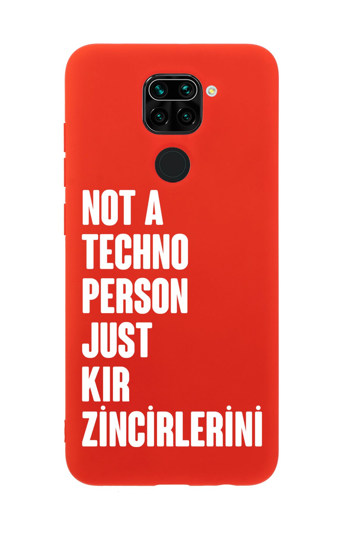 mooodcase Redmi Note 9 Uyumlu Not Techno Person Just Kır Zincirlerini Desenli Telefon Kılıfı
