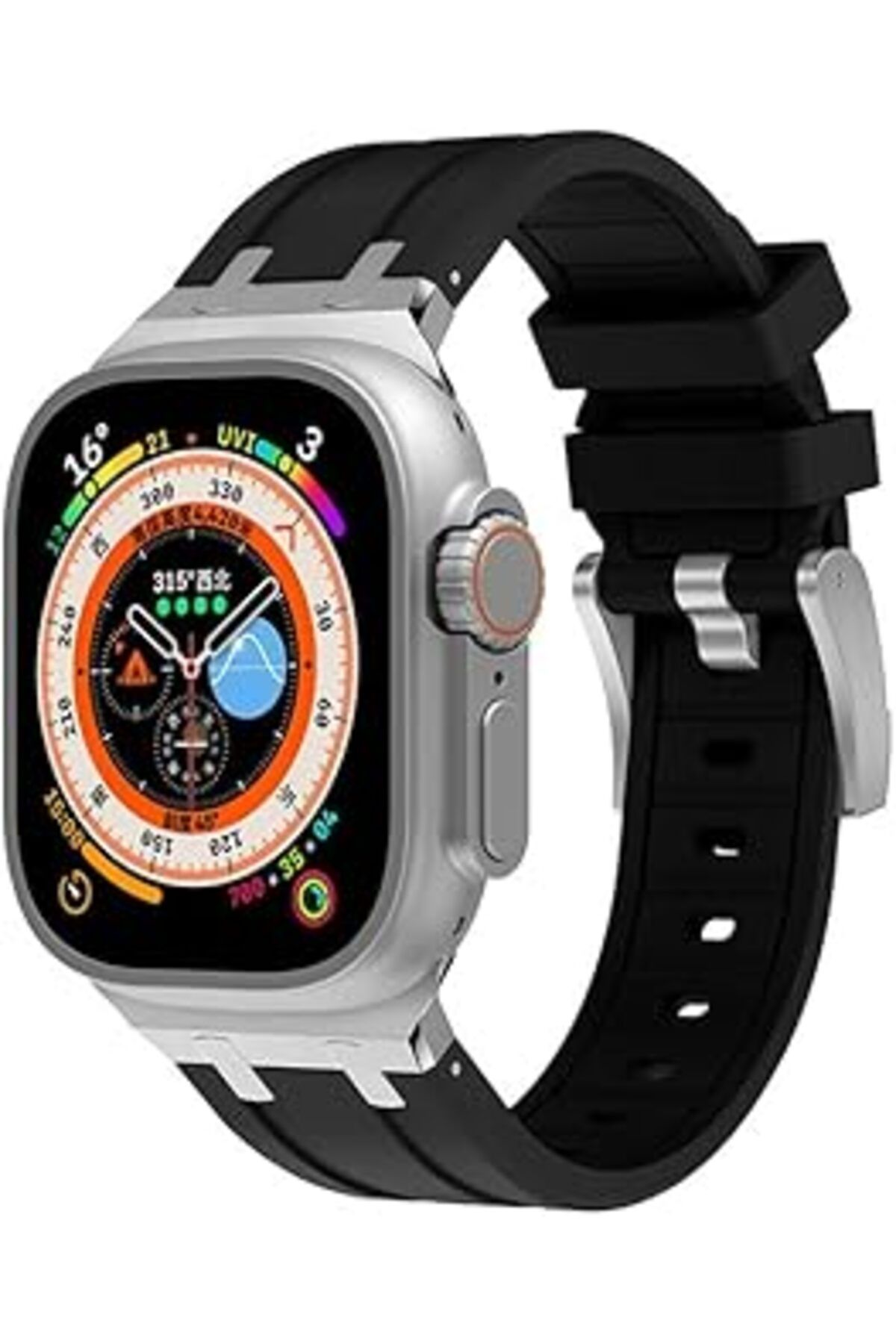 karadağsb Zore Apple İle Uyumlu Watch 42Mm Krd-89 Silikon Kordon Siyah