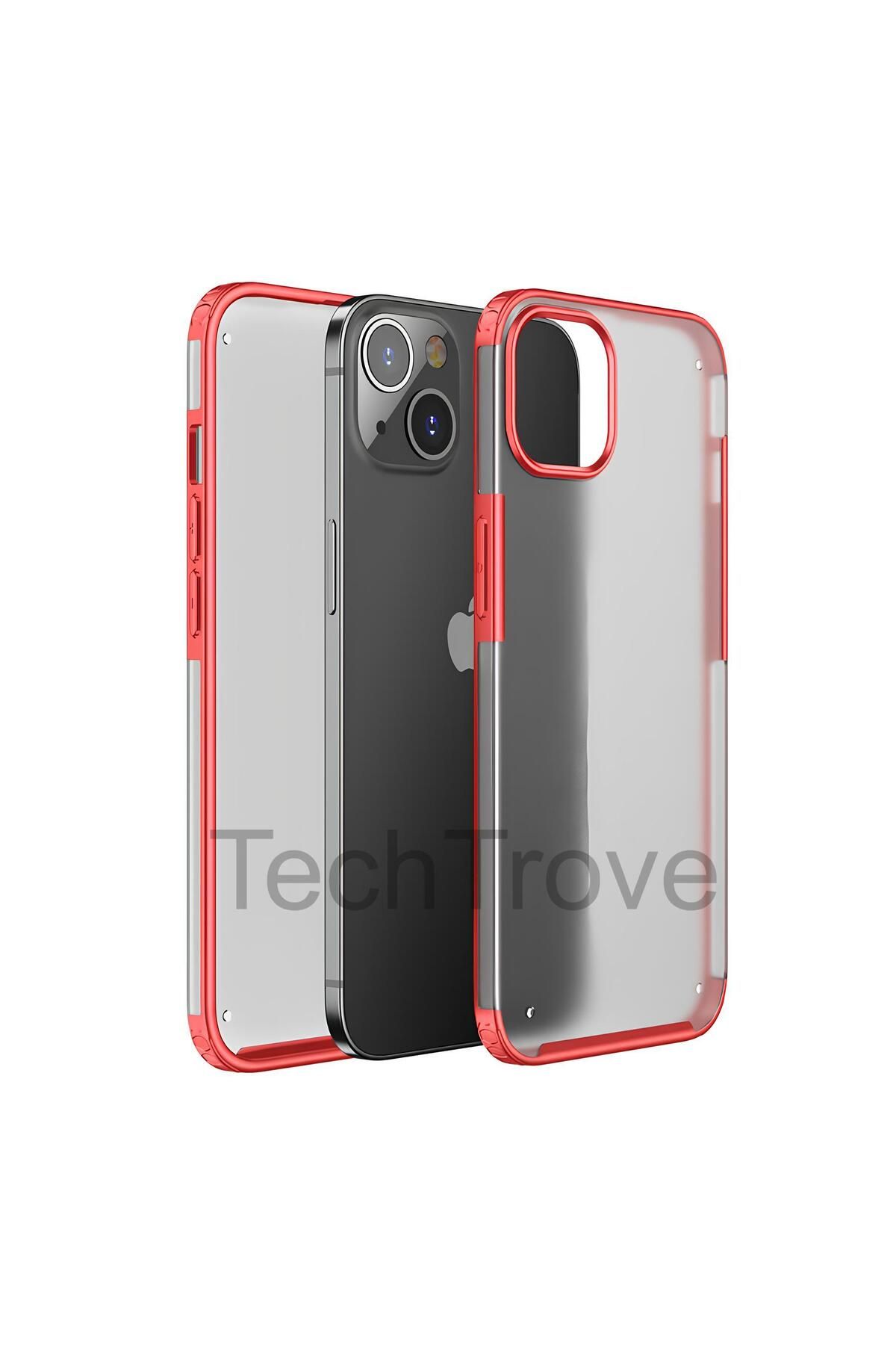 TechTrove Apple iPhone 13 Kılıf Extra Korumalı Arkası Şeffaf Slikon Kapak