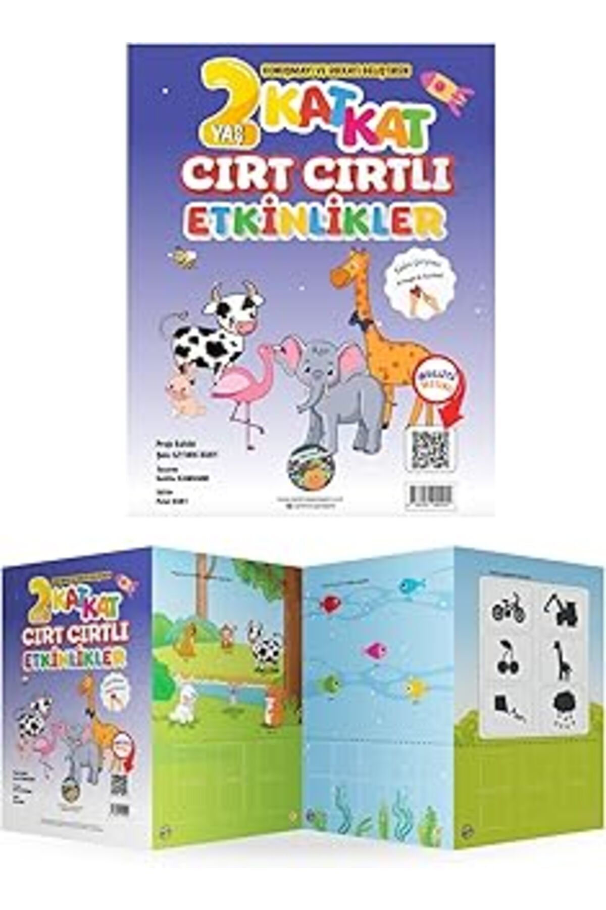 karadağsb İngizlice Destekli- 2-3 Yaş Konuşmayı Ve Dikkati Geliştiren Kat Kat Cırt Cırtlı Etkinlik Kitapları
