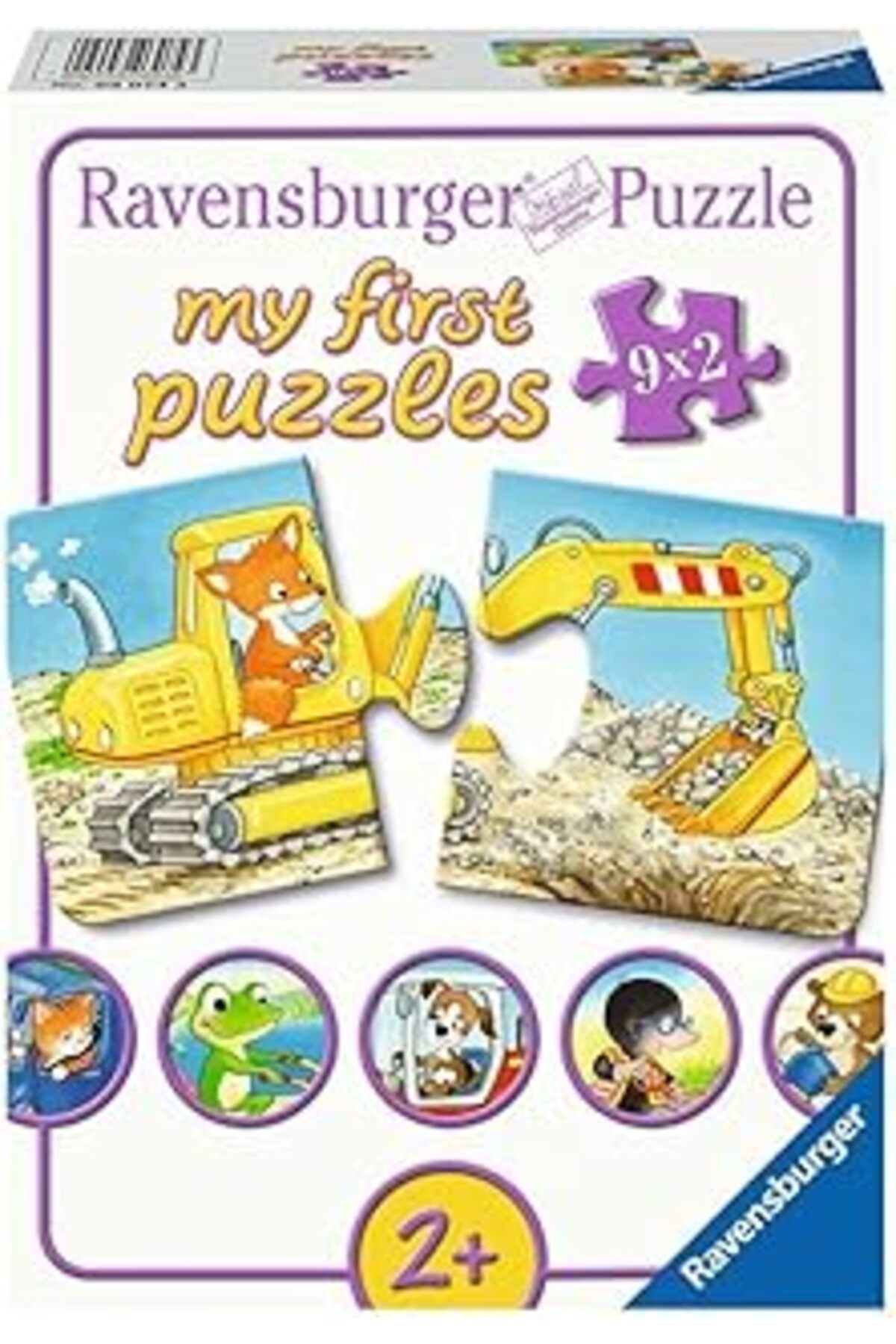 karadağsb Ravensburger 30743 İnşaatçı Hayvanlar Çocuk Puzzle, 9X2 Parça