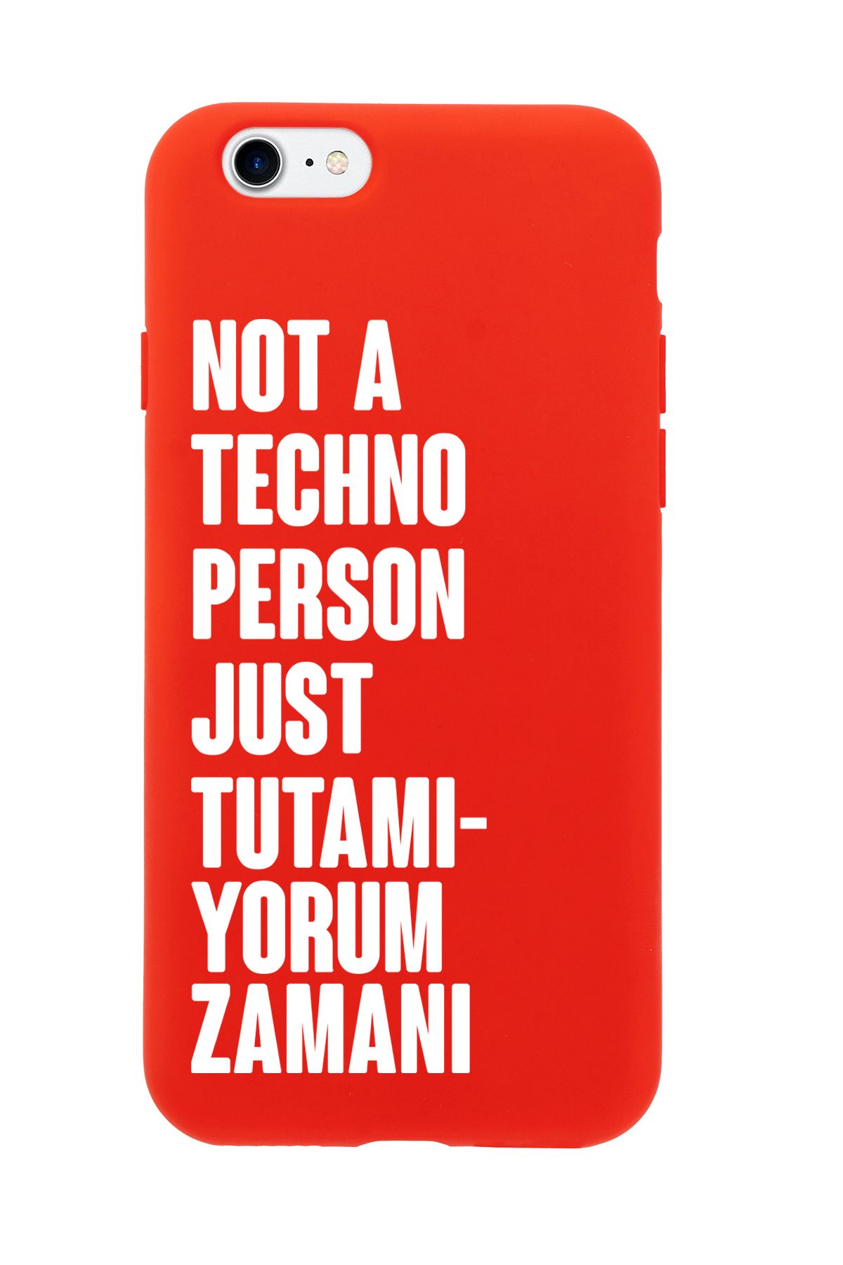 mooodcase iPhone 7 / 8 / SE Uyumlu Not Techno Person Just Tutamıyorum Zamanı Desenli Telefon Kılıfı
