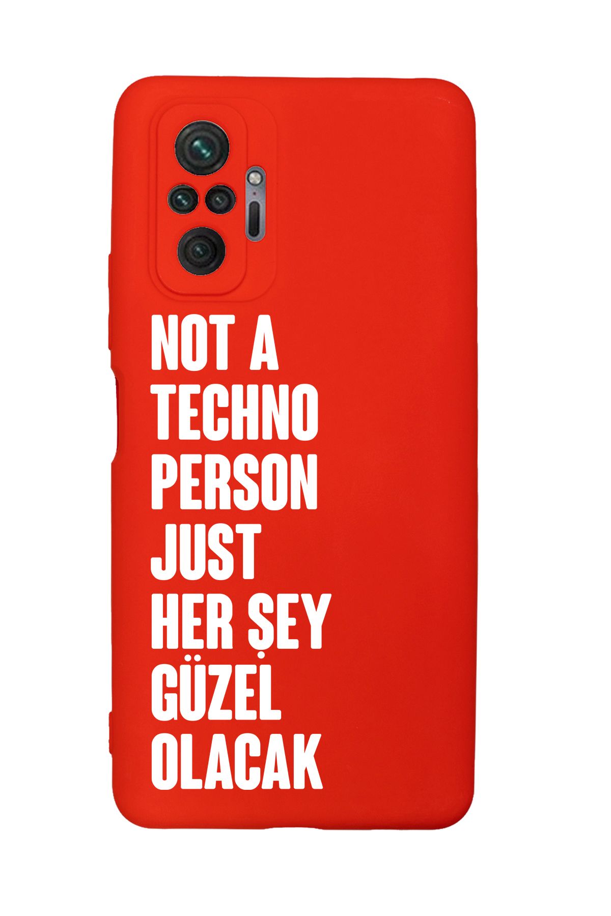 mooodcase Redmi Note 10 Pro Uyumlu Not Techno Person Just Her Şey Güzel Olacak Desenli Telefon Kılıfı