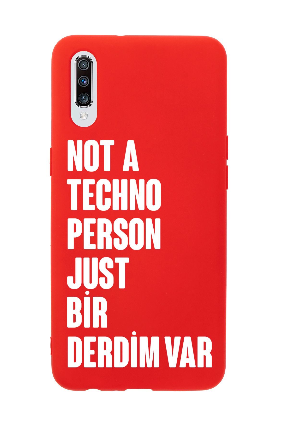 mooodcase Samsung A70 Uyumlu Not Techno Person Just Bir Derdim Var Desenli Telefon Kılıfı