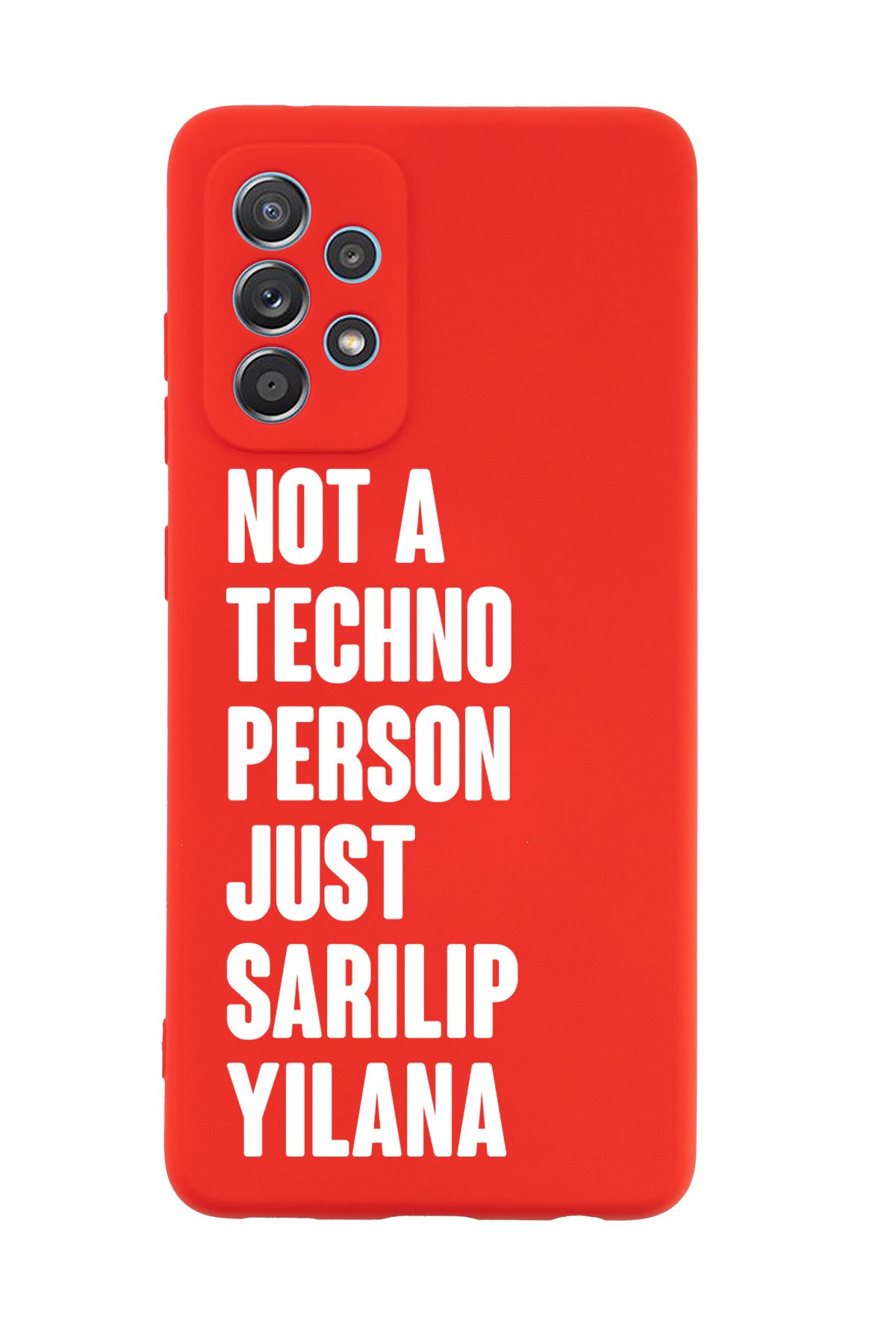 mooodcase Samsung A72 Uyumlu Not Techno Person Just Sarılıp Yılana Desenli Telefon Kılıfı