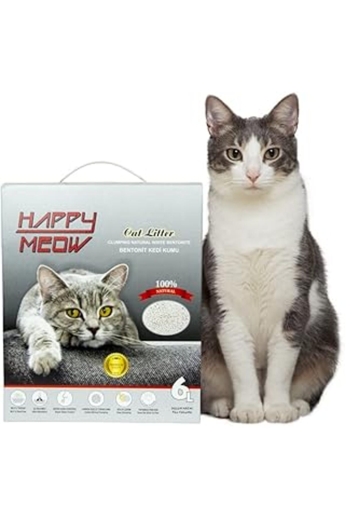 karadağsb Happy Meow Lavanta Kokulu Topaklanan Kedi Kumu 6L Kutulu