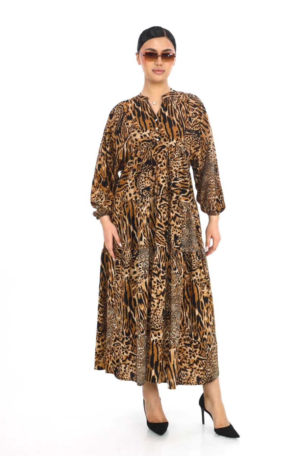 Sevimli Butik YARIM DÜĞMELİ ELBİSE