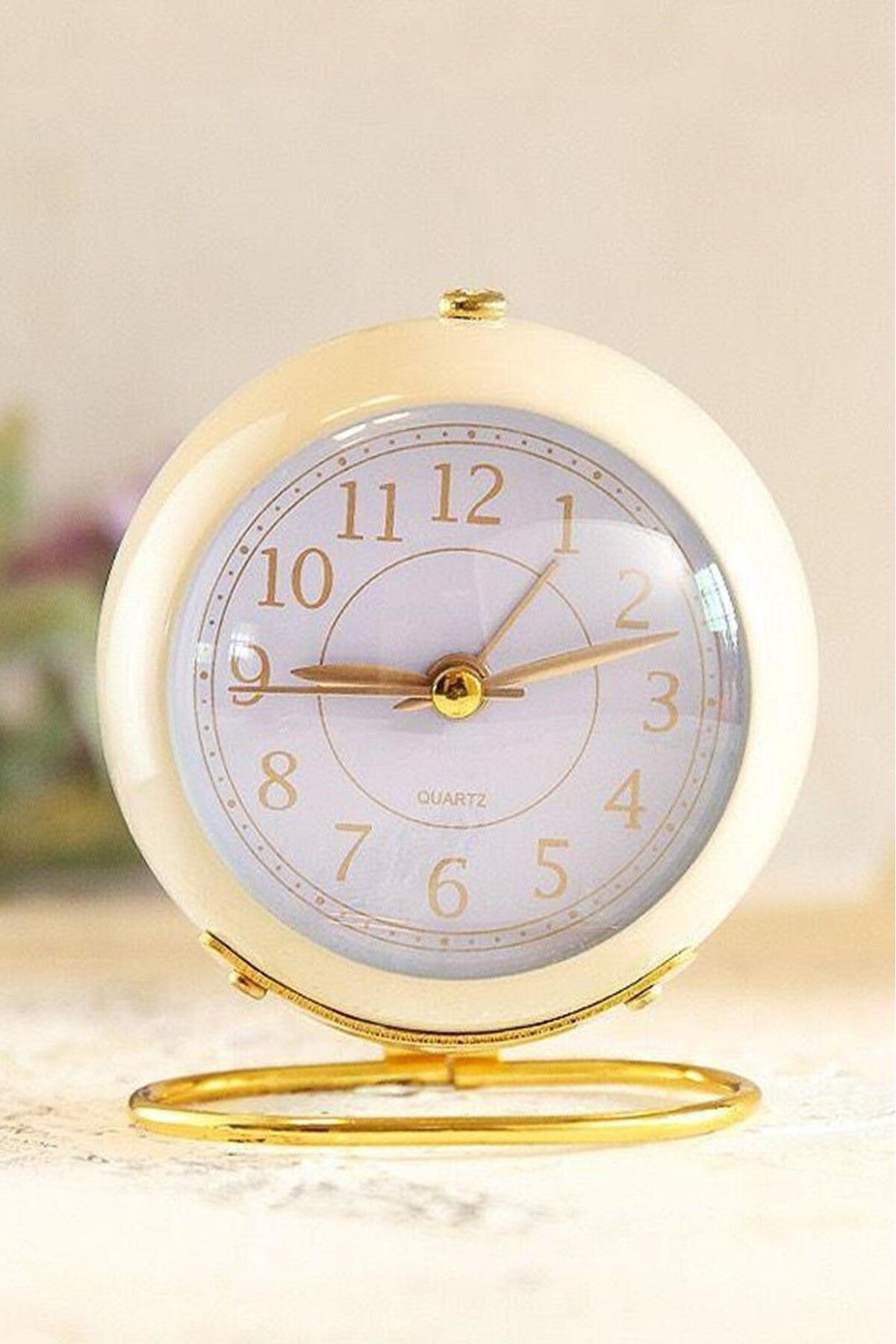CHENMİNG GOLD Retro Quartz Sessiz Ve Işıklı Masa Saati