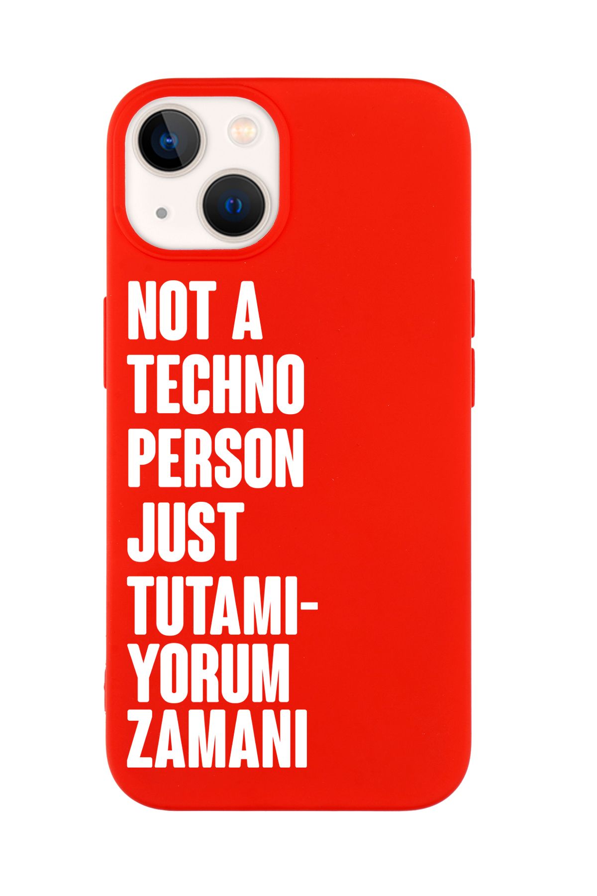 mooodcase iPhone 14 Plus Uyumlu Not Techno Person Just Tutamıyorum Zamanı Desenli Telefon Kılıfı