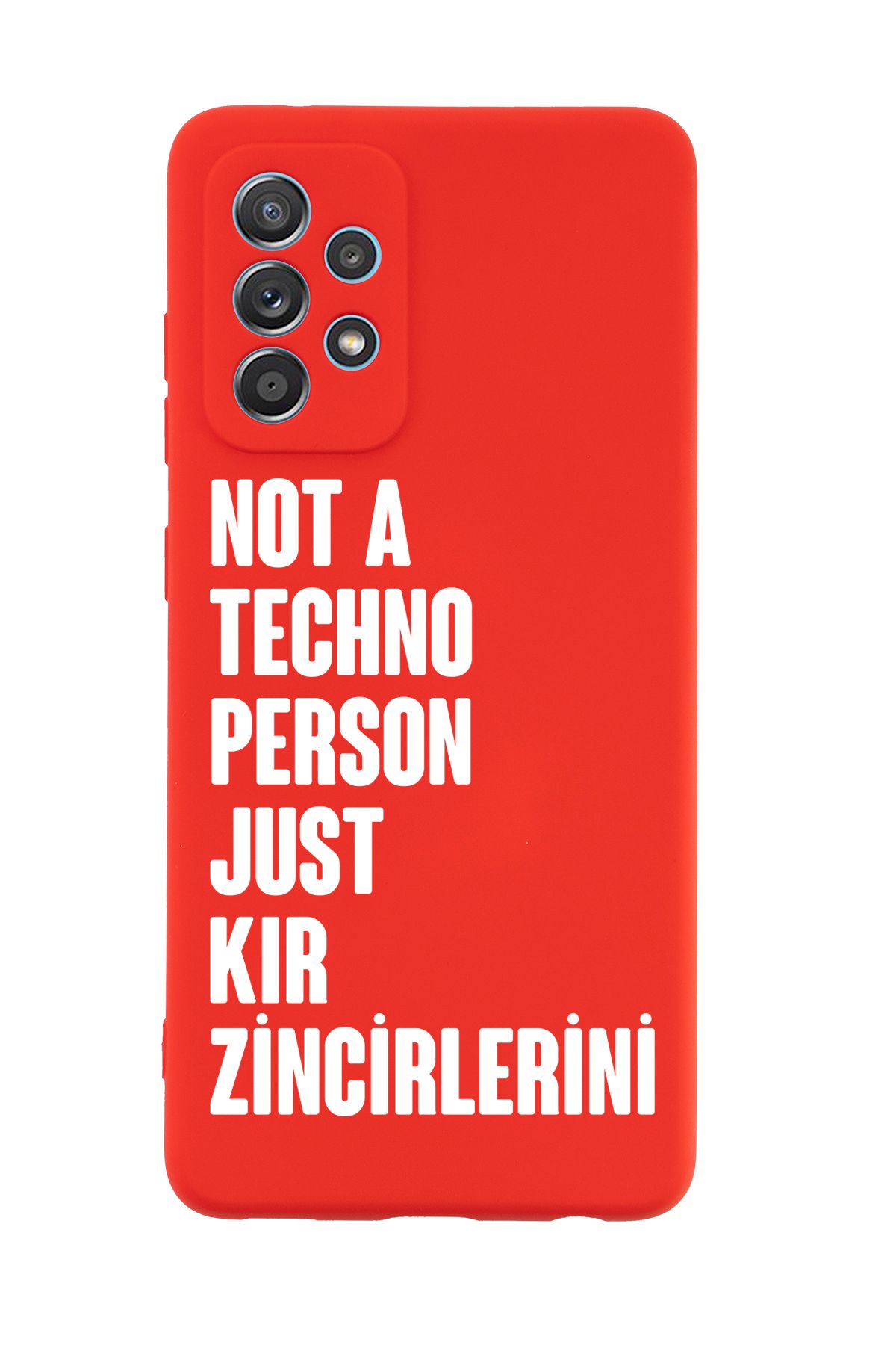 mooodcase Samsung A32 Uyumlu Not Techno Person Just Kır Zincirlerini Desenli Telefon Kılıfı