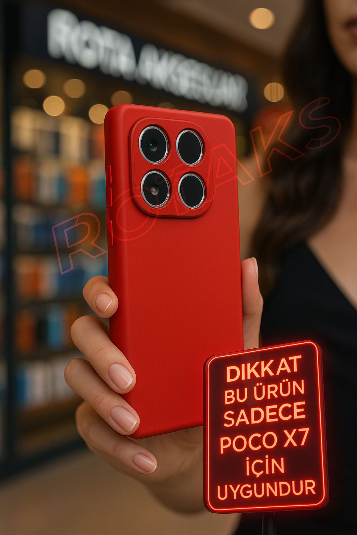 Rotaks Xiaomi POCO X7 Uyumlu Kadife İçli Mat Silikon Kılıf – İnce, Esnek, Darbe Korumalı, Leke Tutmaz