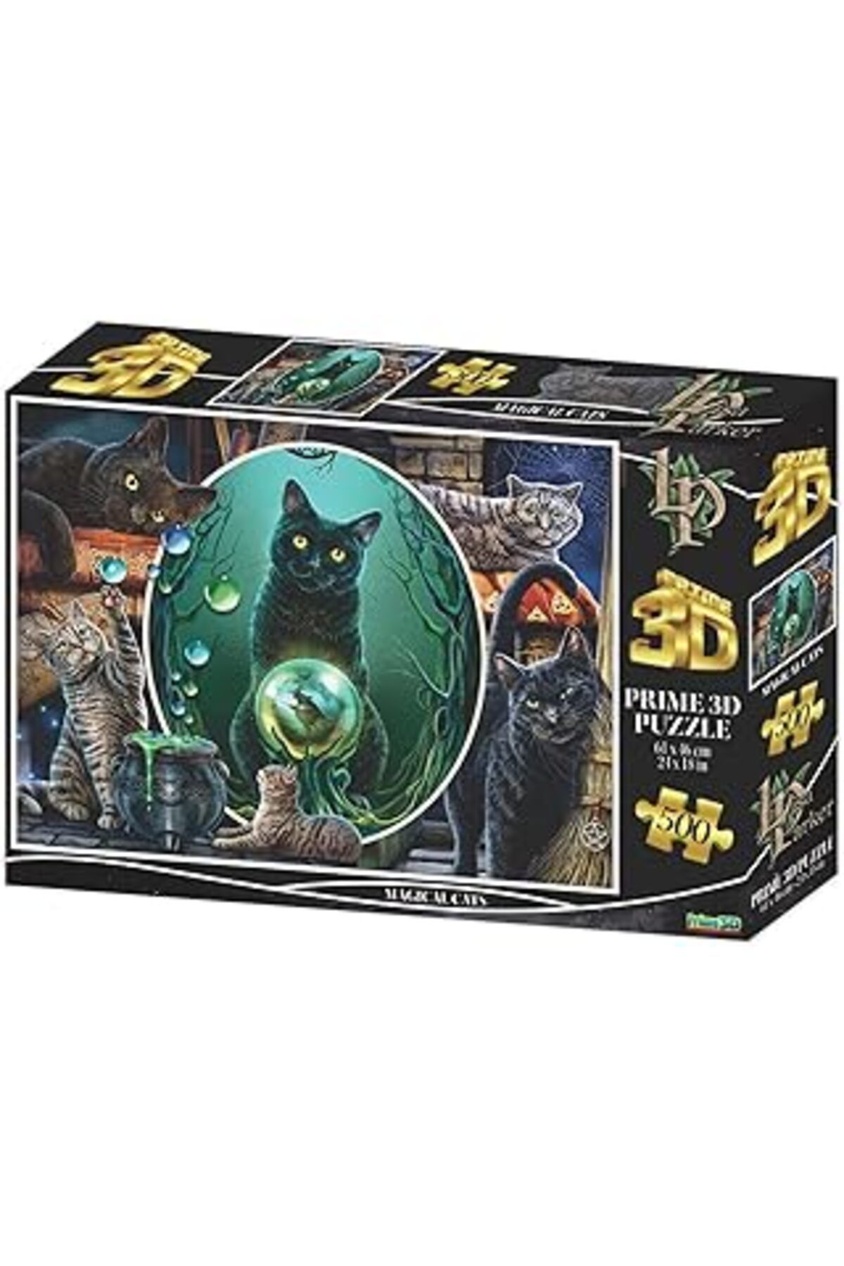 karadağsb Prime 3D - Sihirli Kediler - 500 Parça Yetişkin Puzzle