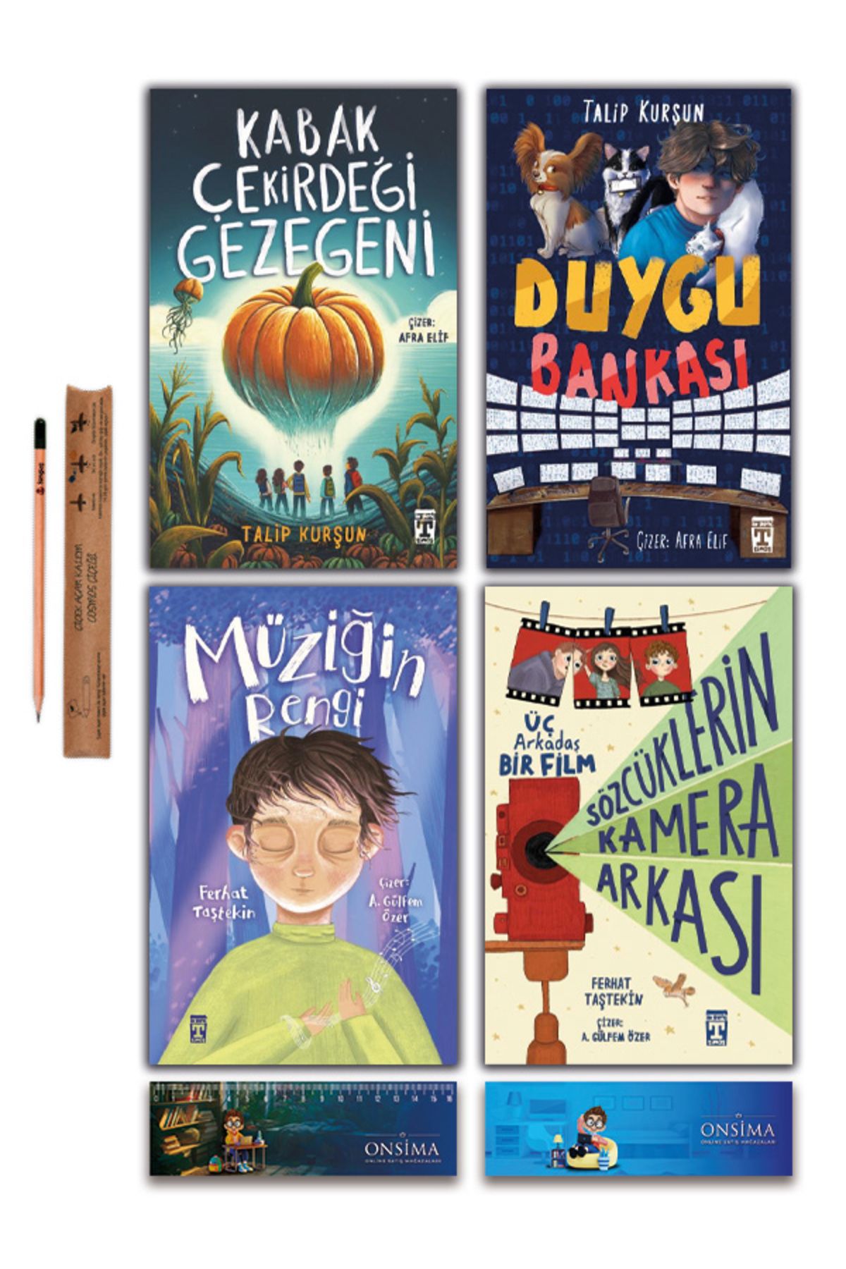 İlk Genç Timaş Müziğin Rengi - Kabak Çekirdeği Gezegeni - Sözcüklerin Kamera Arkası - Duygu Bankası Set 4 Kitap