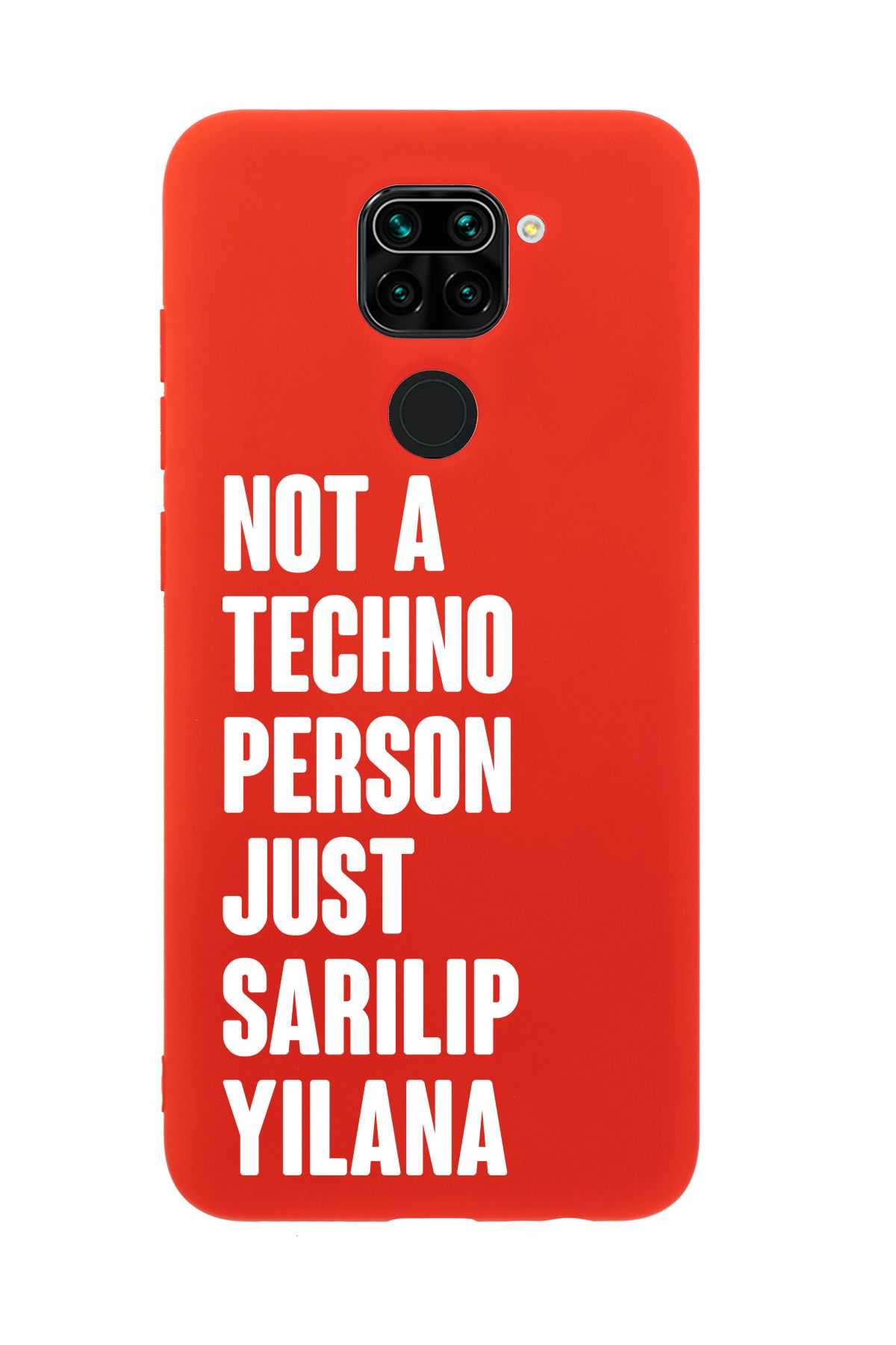 mooodcase Redmi Note 9 Uyumlu Not Techno Person Just Sarılıp Yılana Desenli Telefon Kılıfı