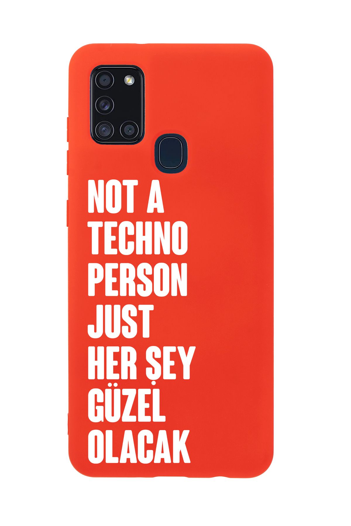 mooodcase Samsung A21s Uyumlu Not Techno Person Just Her Şey Güzel Olacak Desenli Telefon Kılıfı
