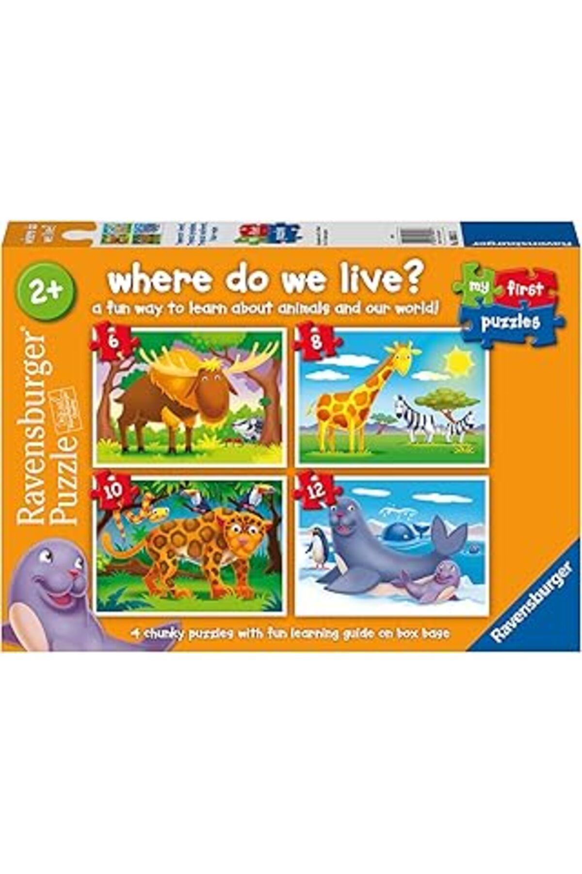 karadağsb Ravensburger 030583 6/8/10/12P Puzzle Yaşadığım Yer, Çok Renkli