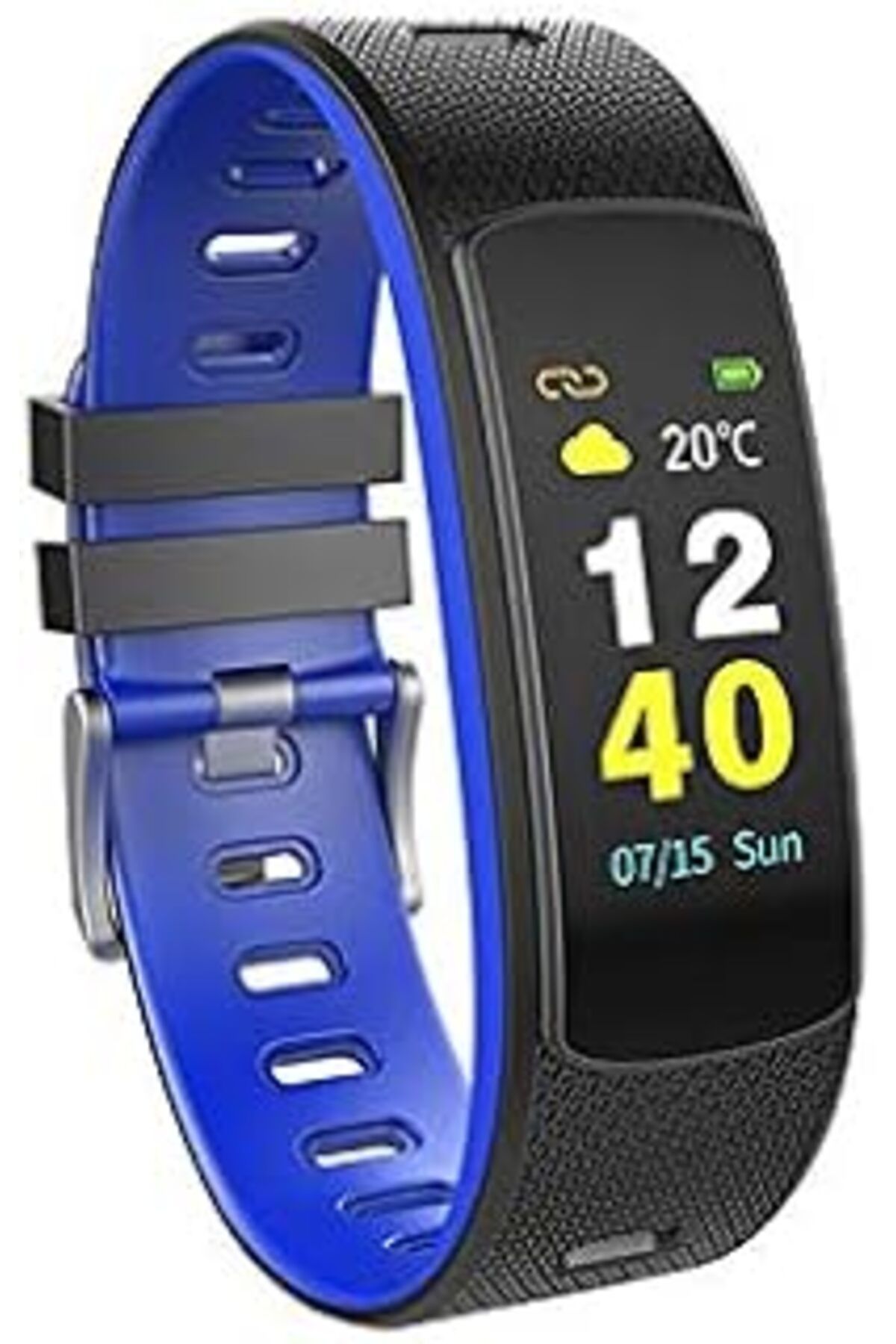 NZM TİCARET Ever Fit W45 Android/Ios Smart Watch Full Dokunmatik Renkli Ekran Mavi/Siyah Akıllı Bileklik