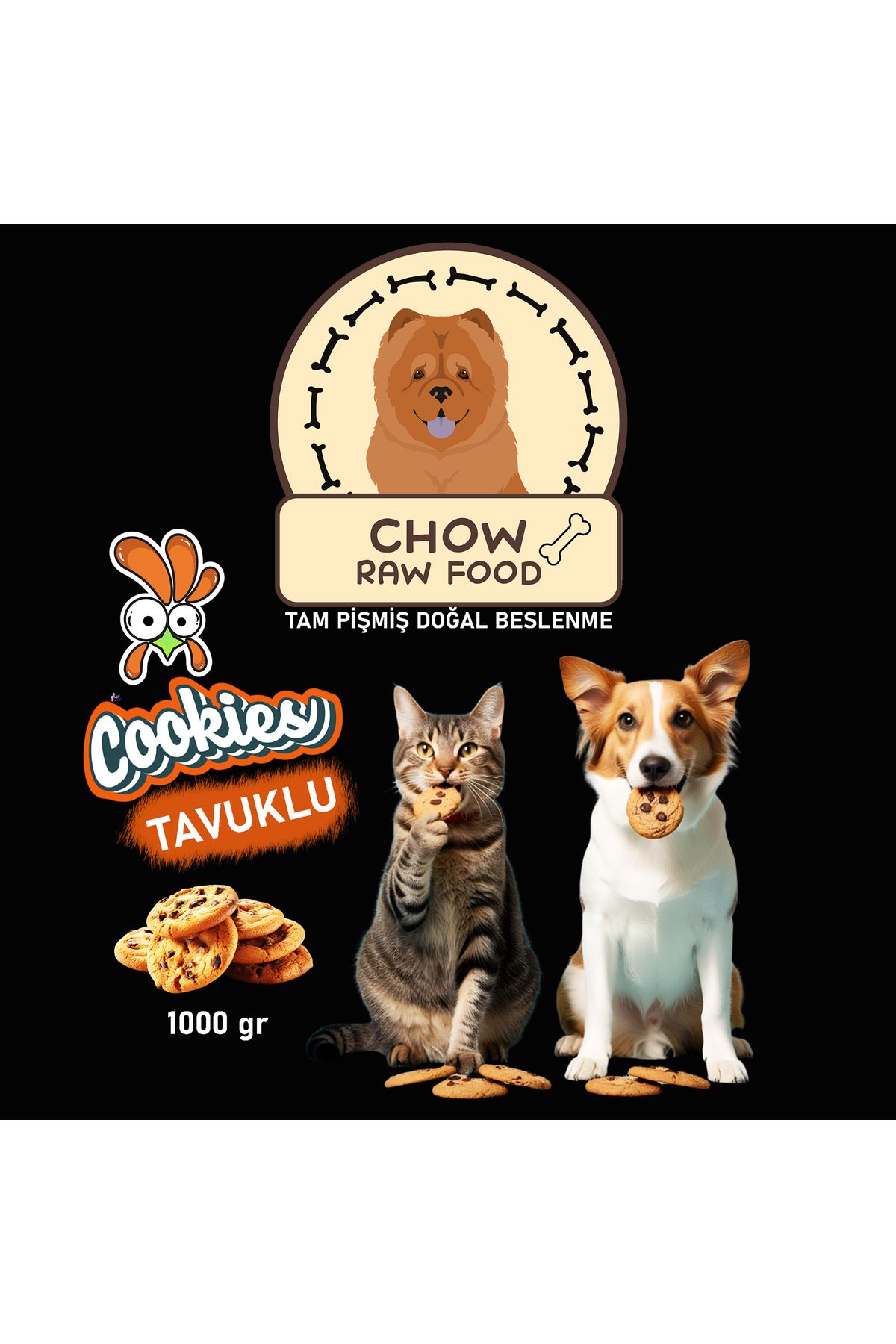 Chow 1 Kg Chow Raw Food Tavuklu Cookie Series Kedi Maması Meyveli