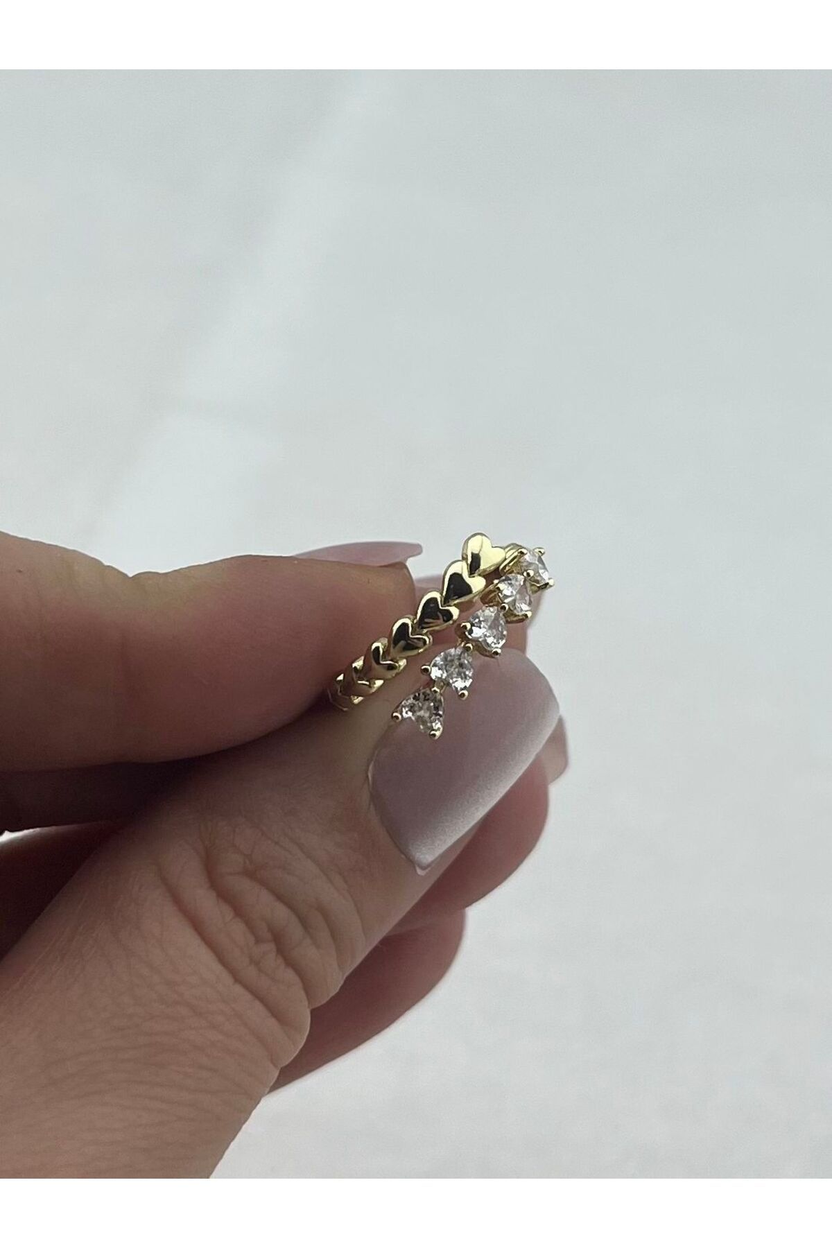 Venom Boutique Bijouterie Accessory 14K Altın Renk Taşlı Ayarlanabilir Xuping Yüzük