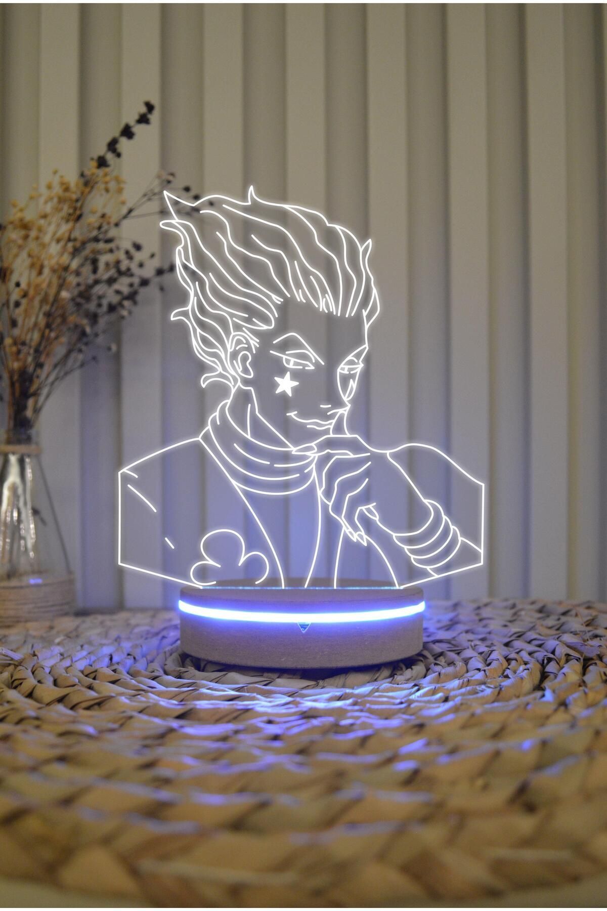 Yubi Design Hisoka , Hunter X Hunter - 3 Boyutlu Rgb 16 Renk Dekoratif Lamba Hediye 3d
