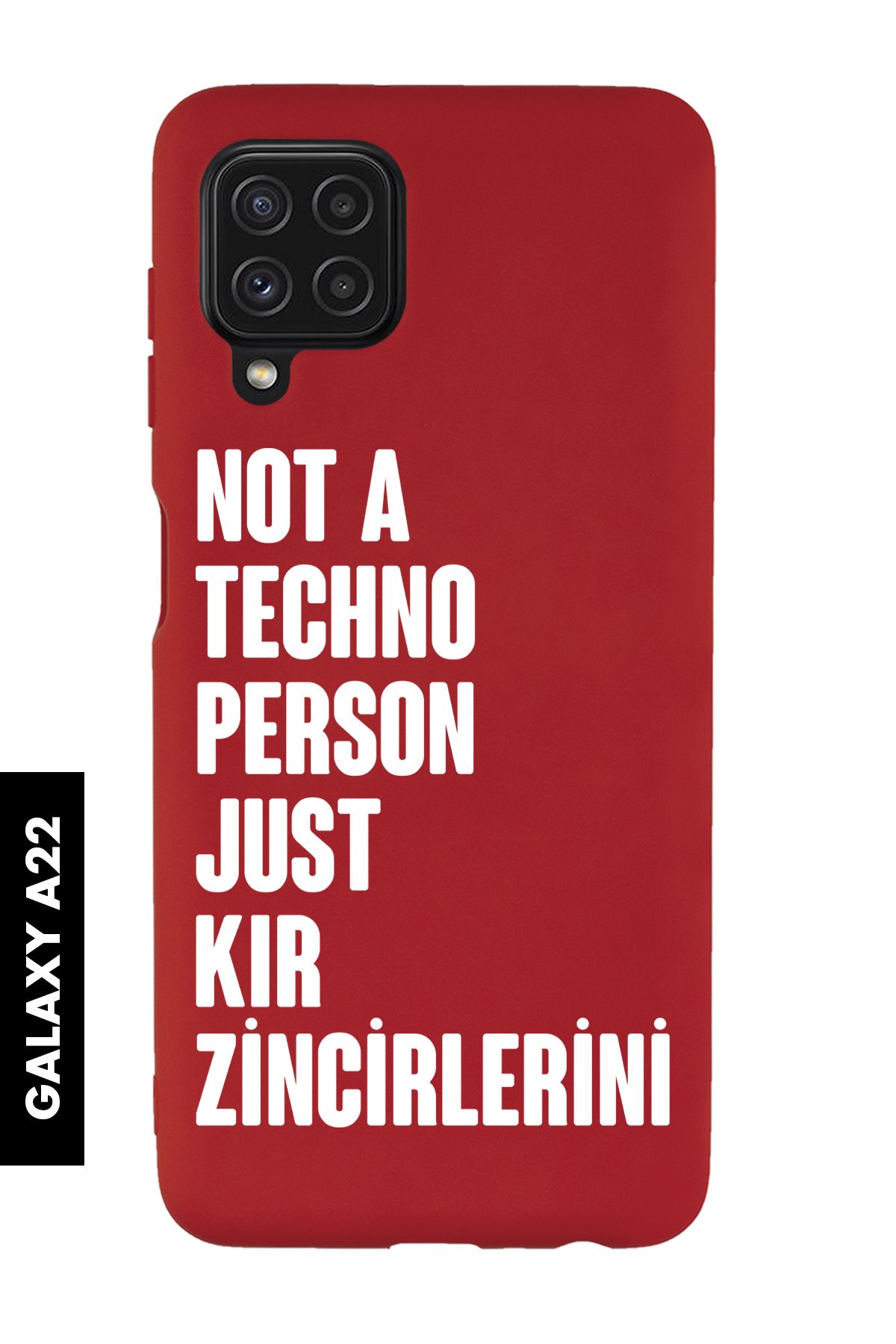 mooodcase Samsung A22 Uyumlu Not Techno Person Just Kır Zincirlerini Desenli Telefon Kılıfı